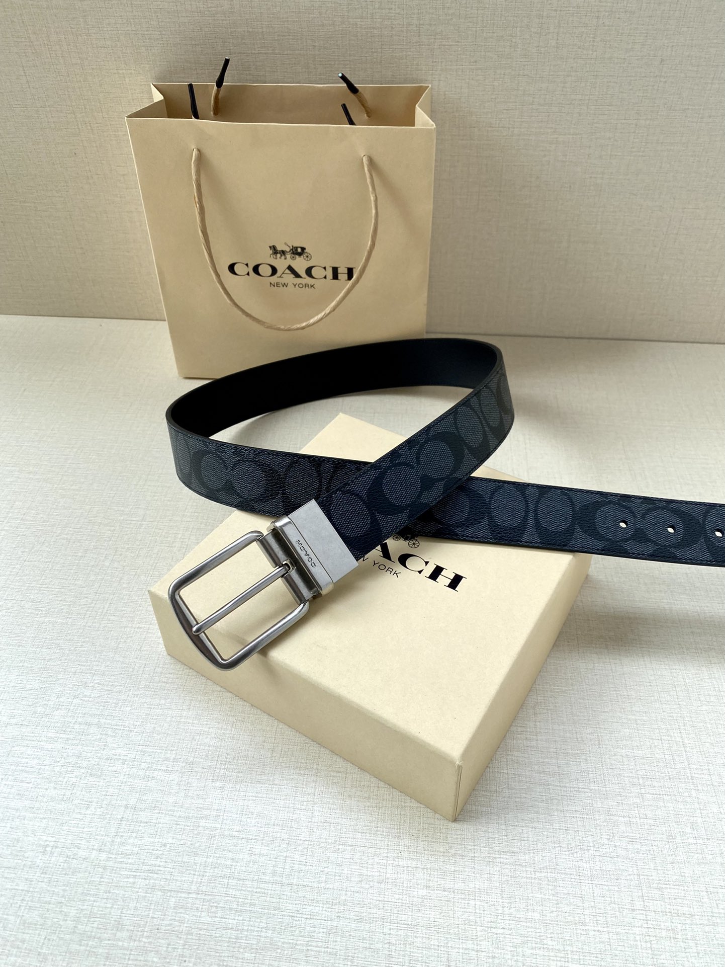 Coach Leather Belt Top Grain Leather M