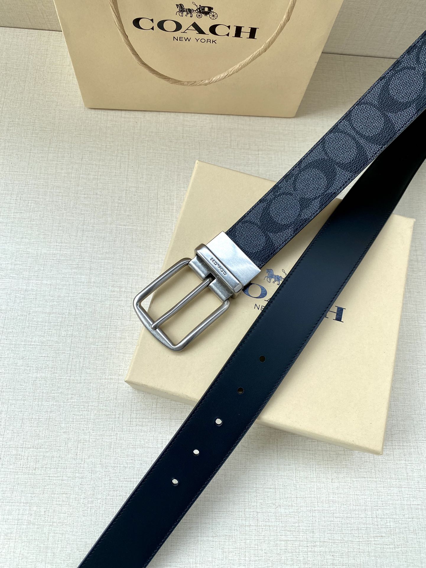 Coach Leather Belt Top Grain Leather M