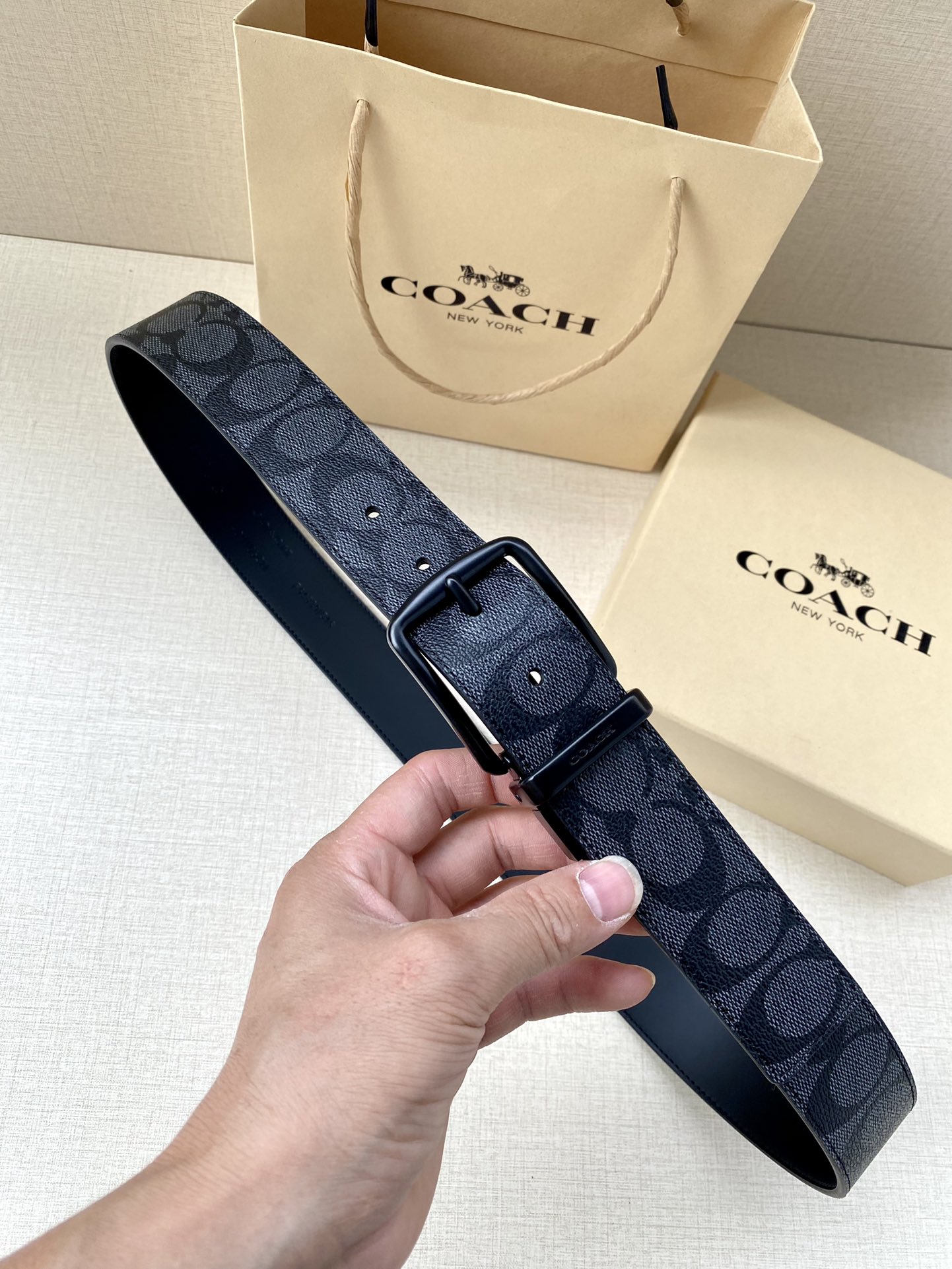 Coach Leather Belt Top Grain Leather M