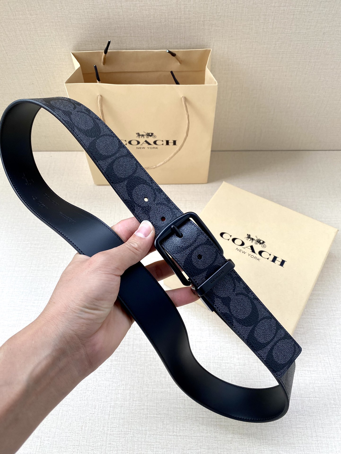 Coach Leather Belt Top Grain Leather M