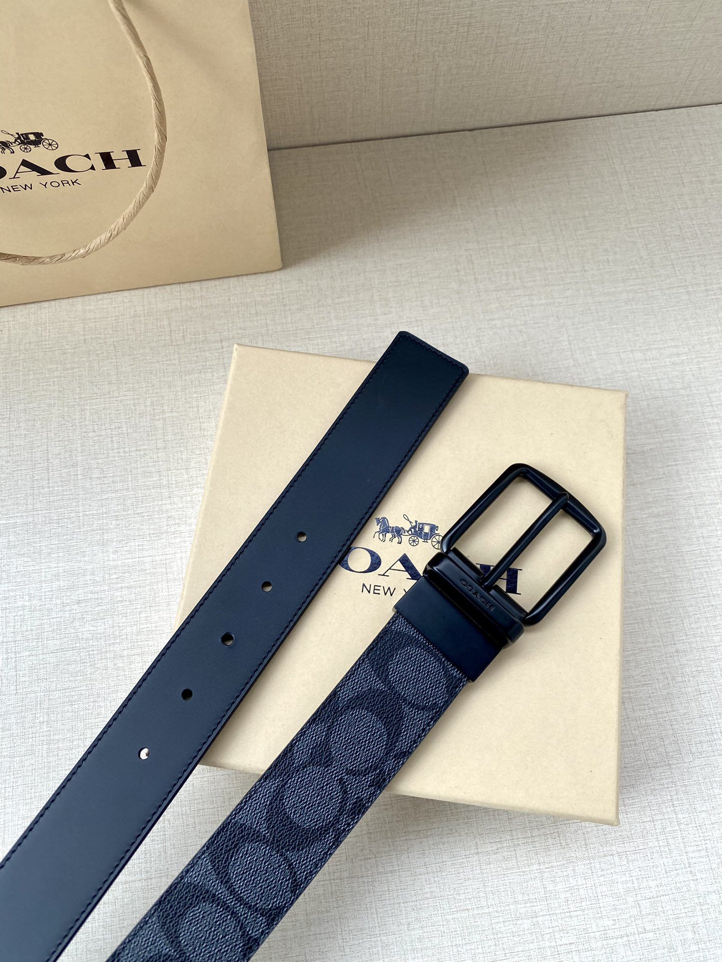 Coach Leather Belt Top Grain Leather M