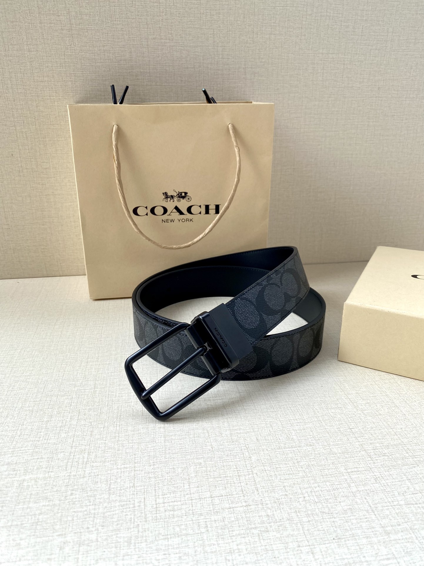 Coach Leather Belt Top Grain Leather M