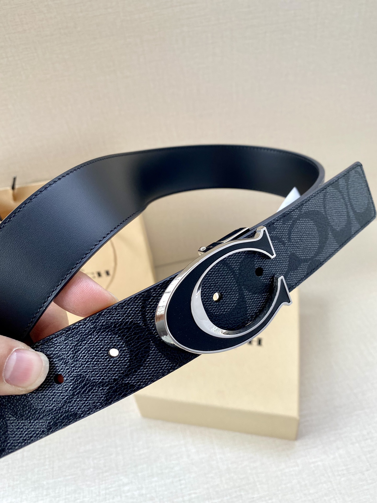 Coach Leather Belt Top Grain Leather M