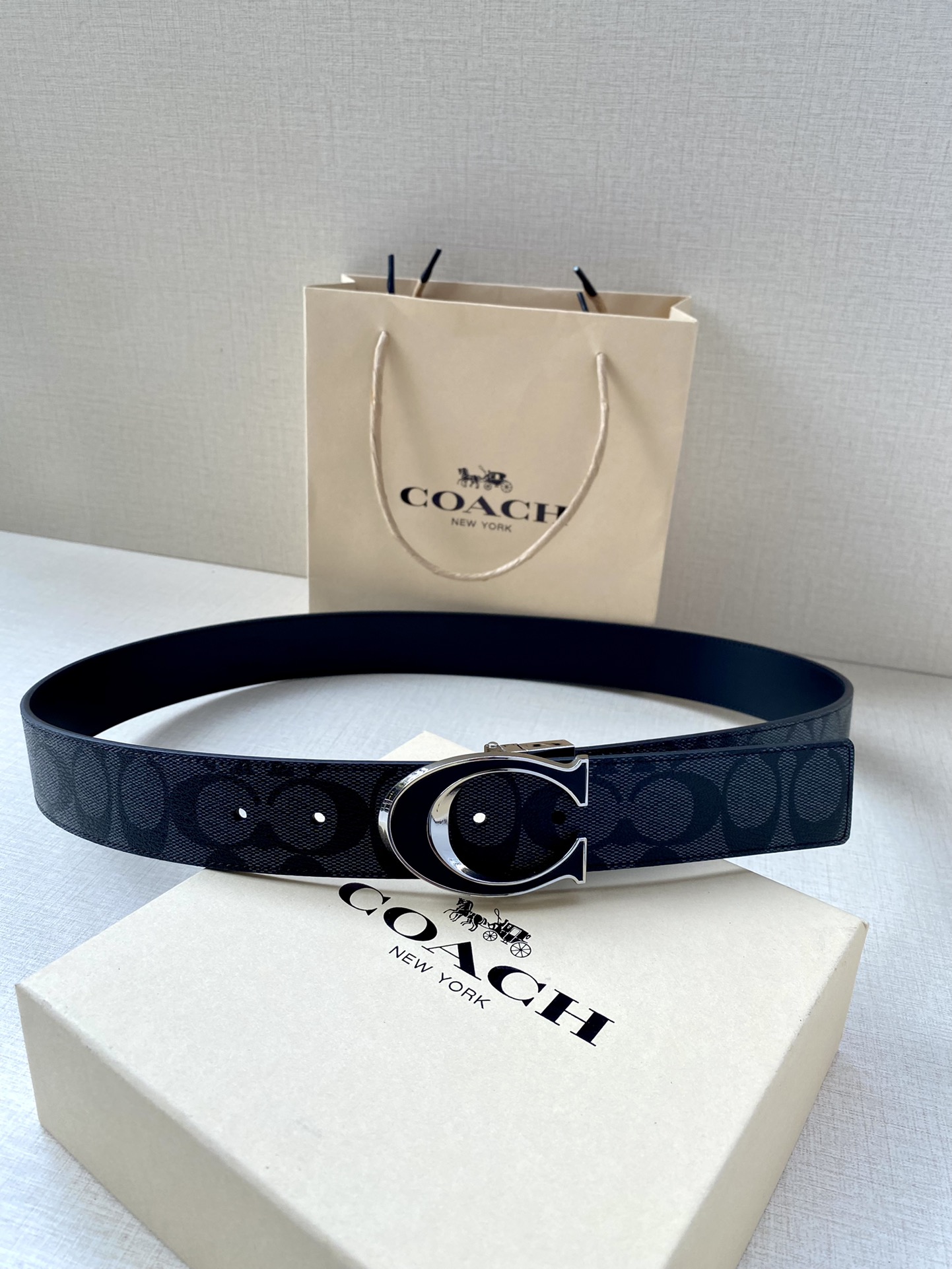 Coach Leather Belt Top Grain Leather M