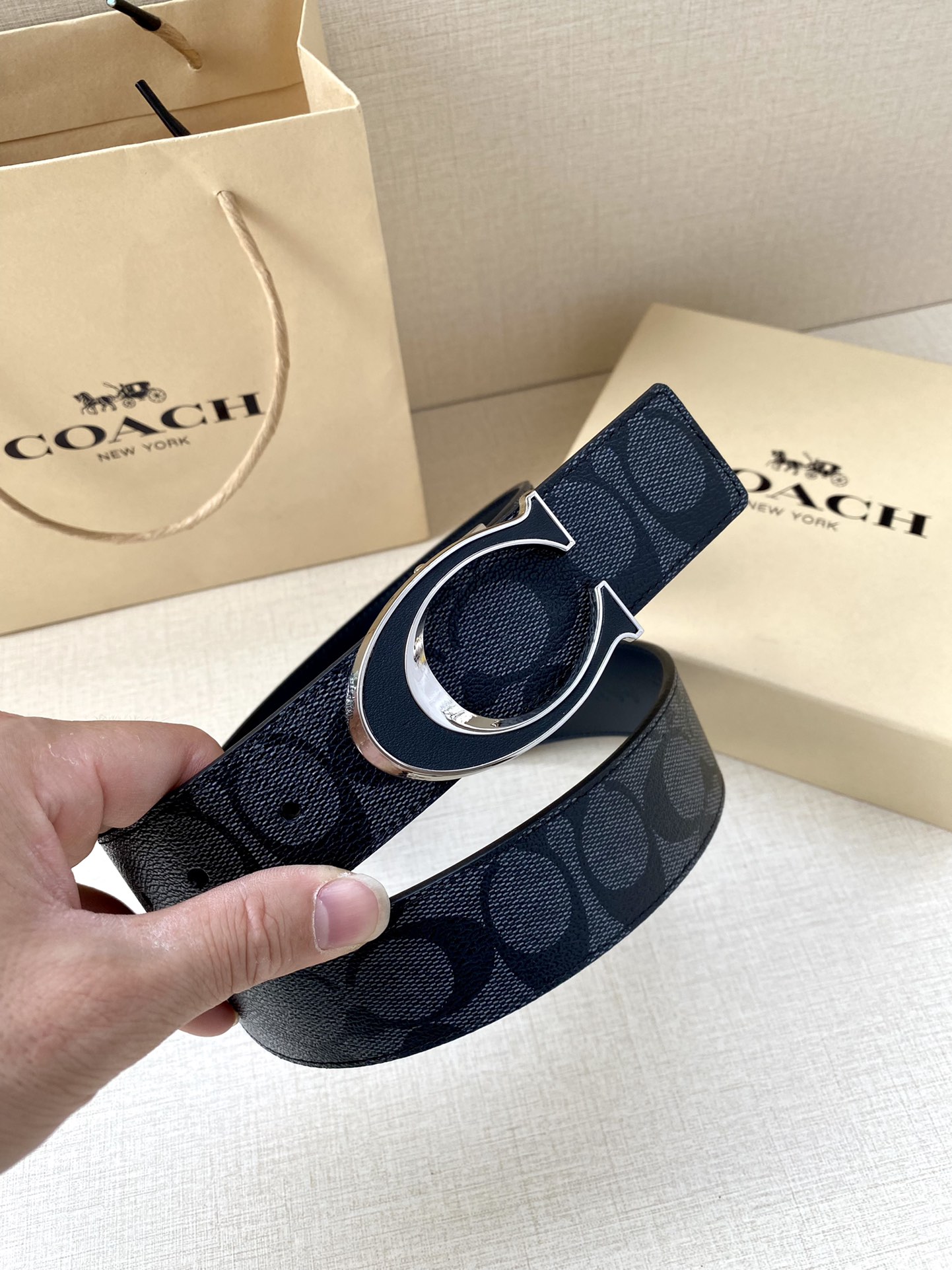 Coach Leather Belt Top Grain Leather M