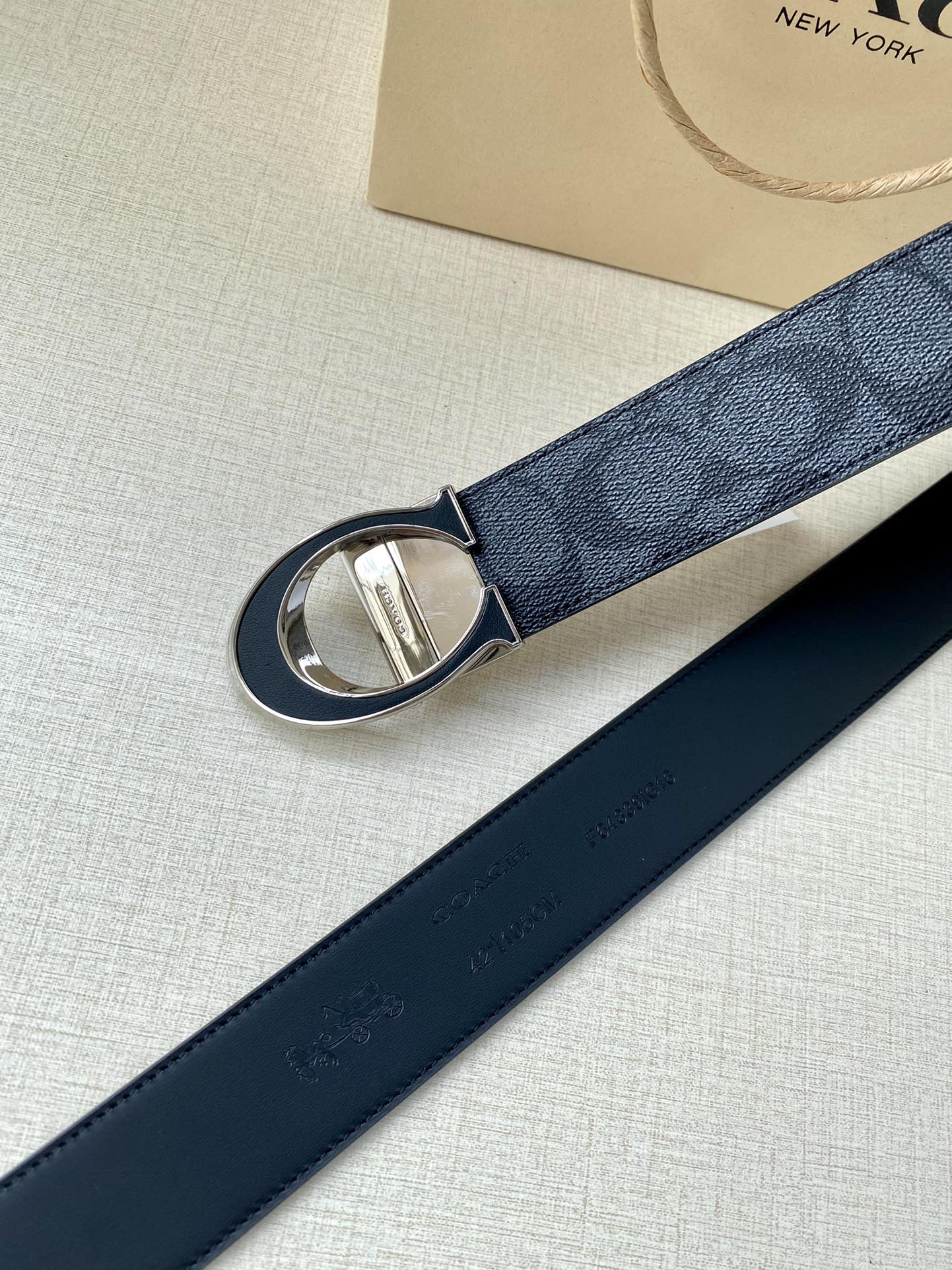 Coach Leather Belt Top Grain Leather M