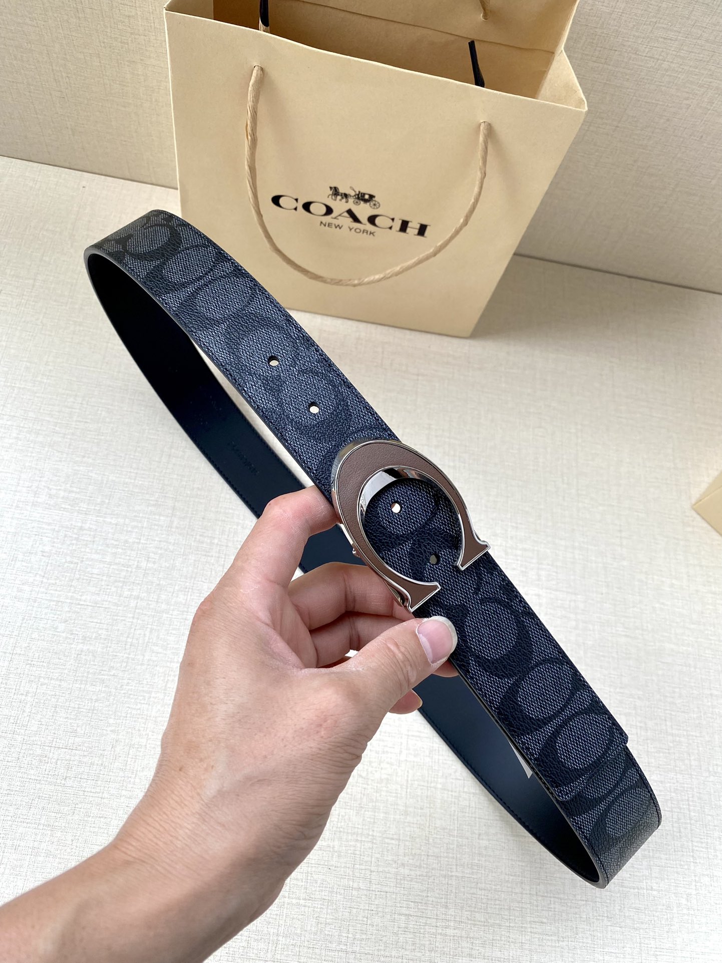 Coach Leather Belt Top Grain Leather M