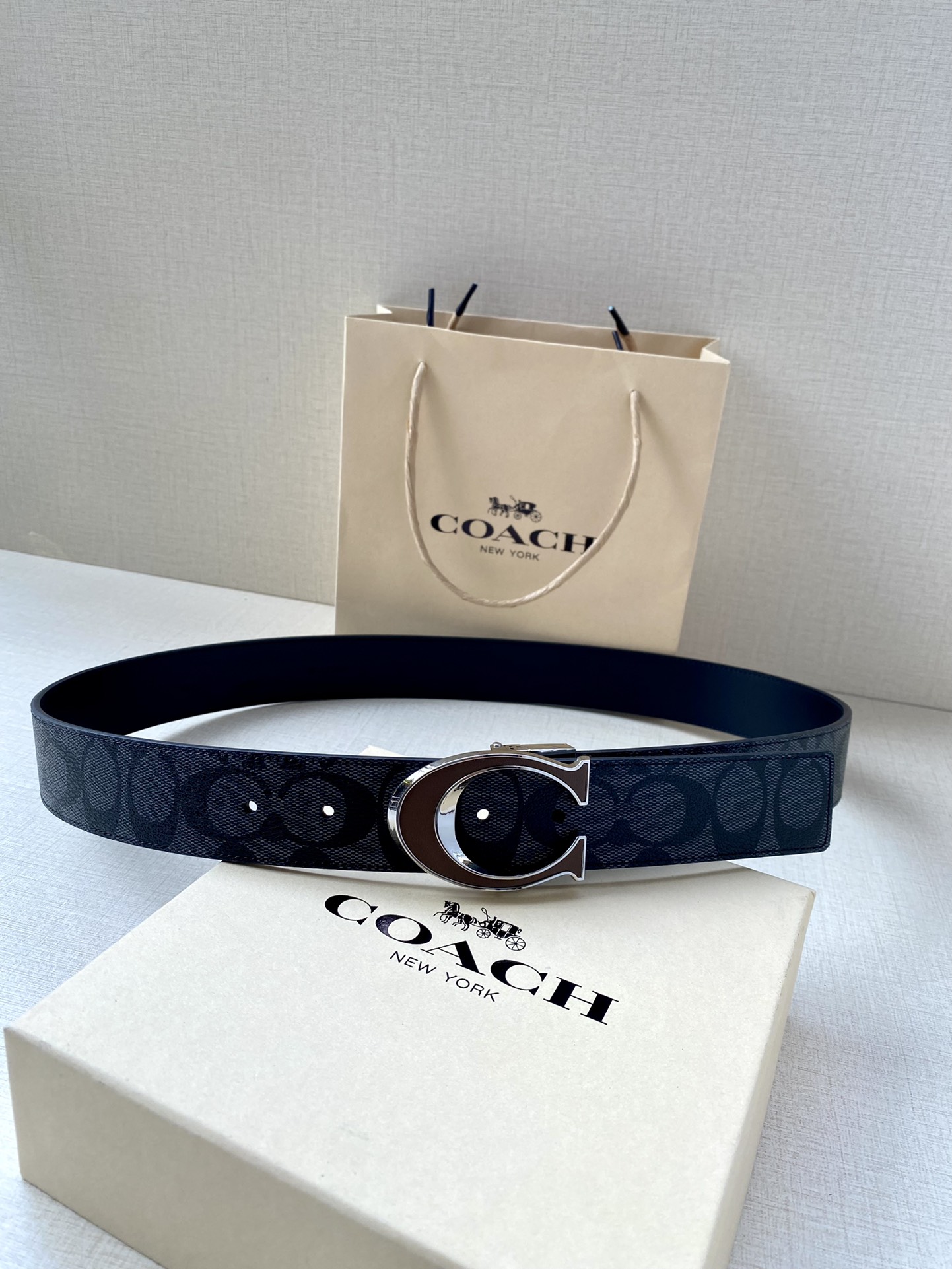 Coach Leather Belt Top Grain Leather M