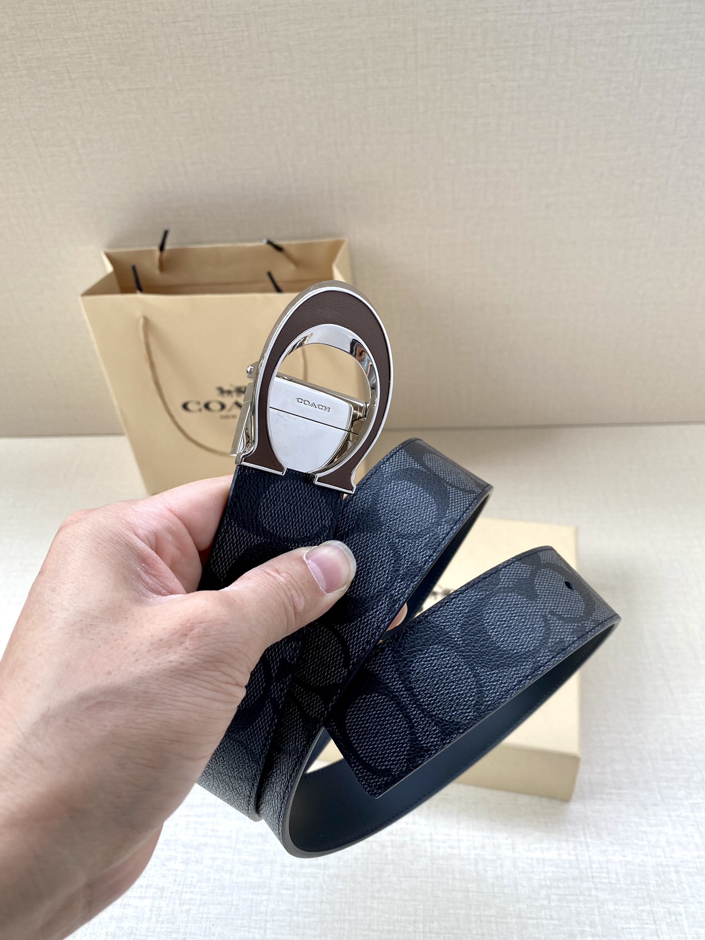 Coach Leather Belt Top Grain Leather M