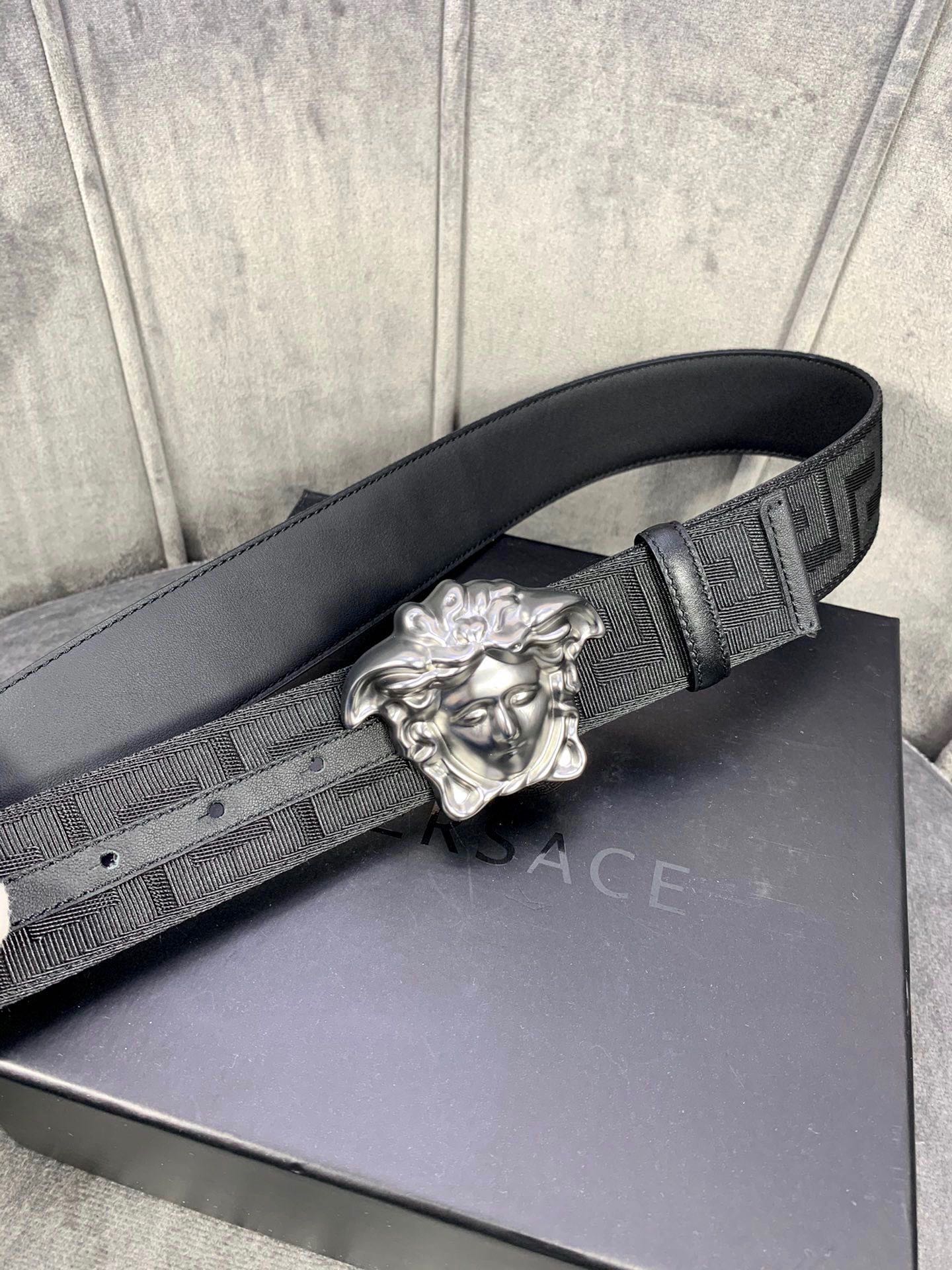 Versace Leather Belt Canvas S-m