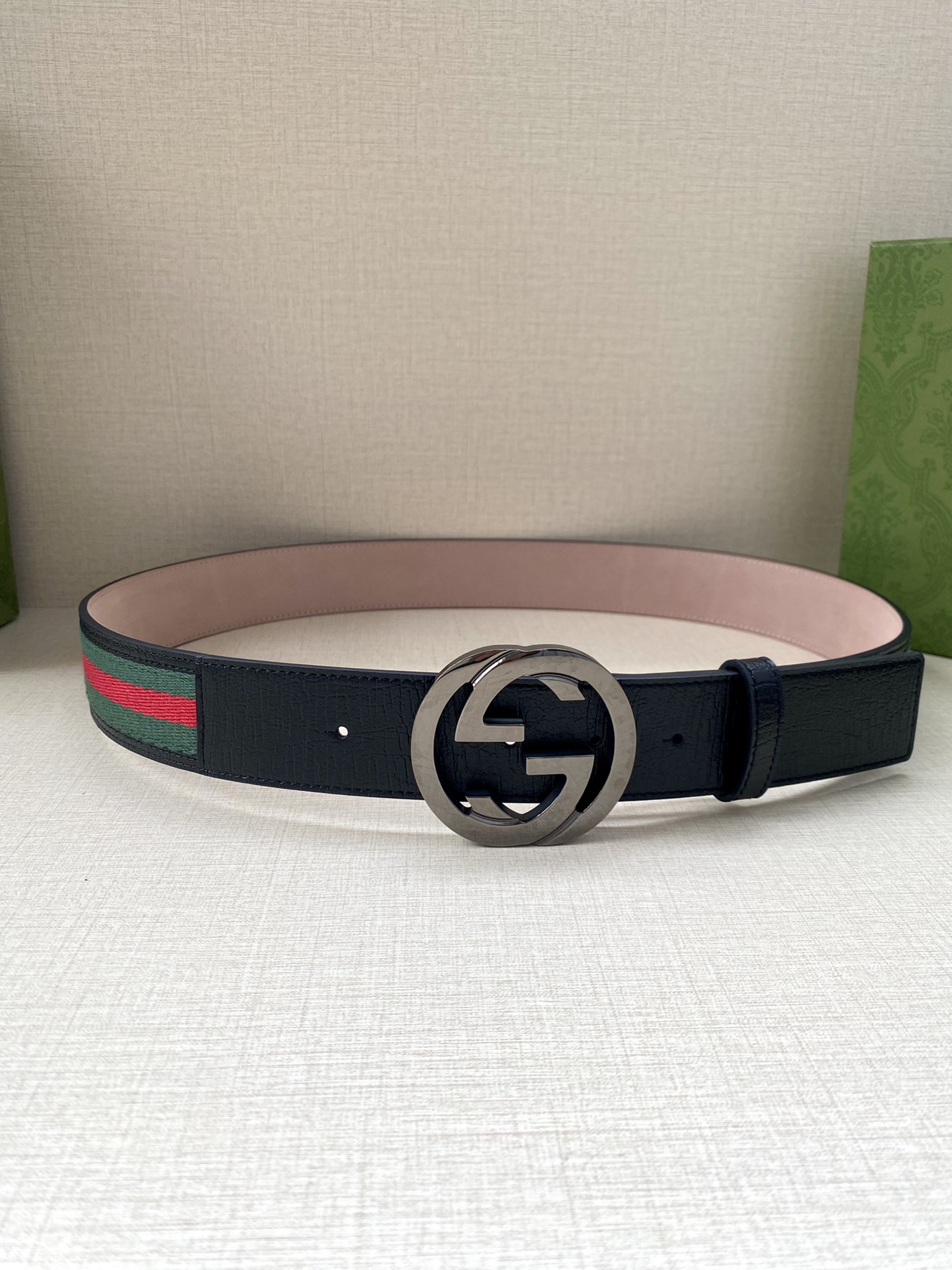 Gucci Leather Belt Top Grain Leather Black M