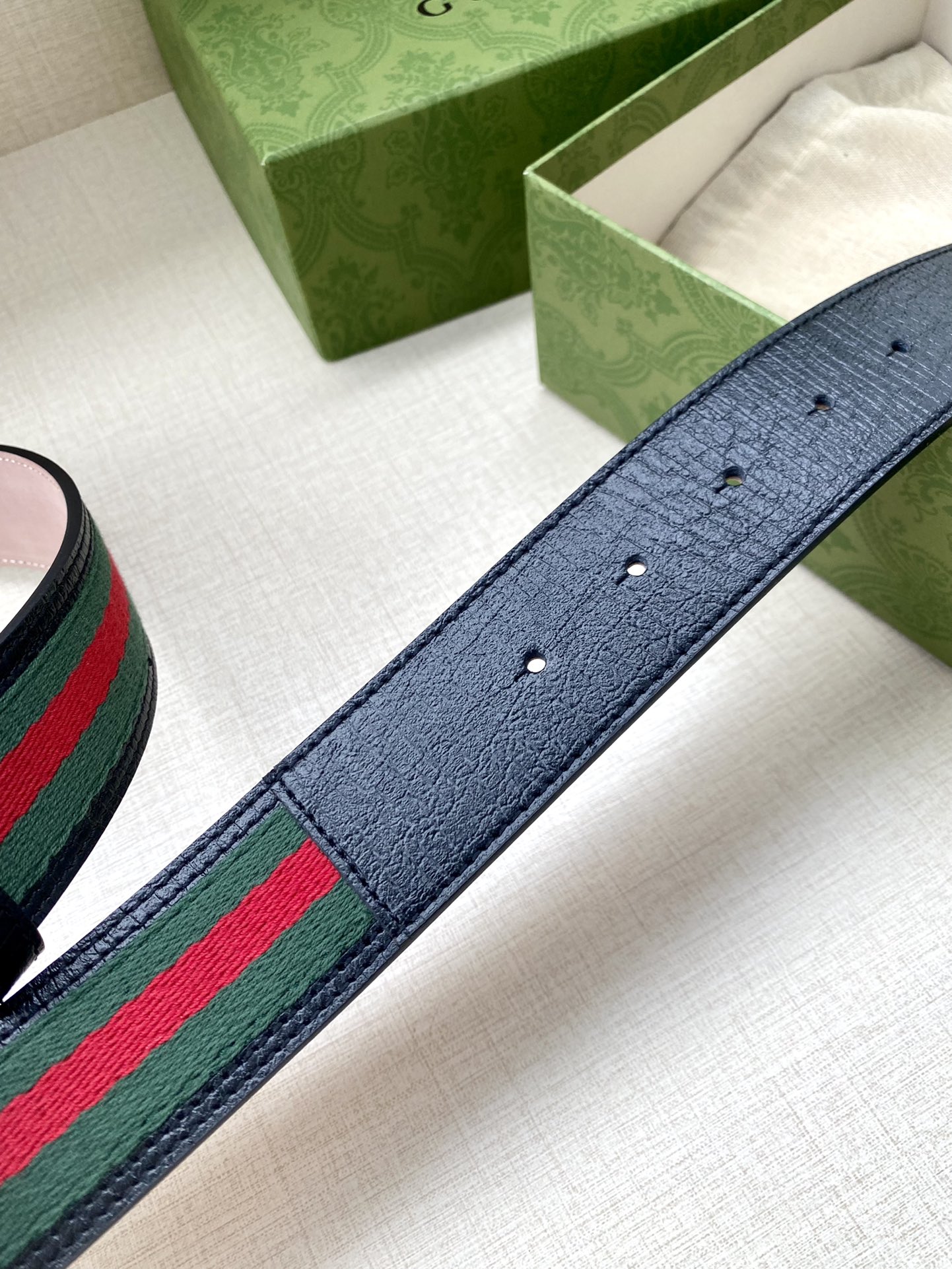 Gucci Leather Belt Top Grain Leather Black M