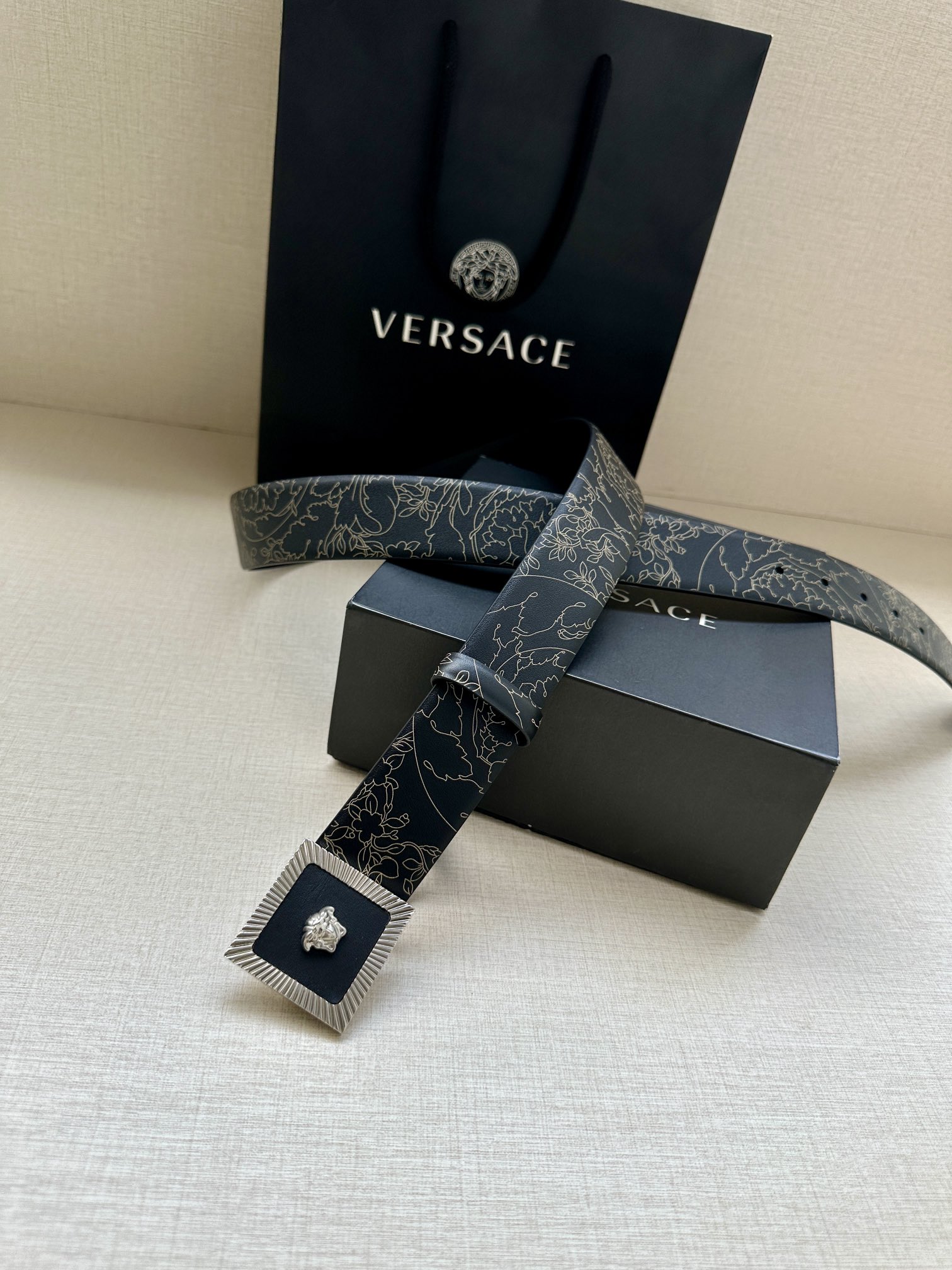 Versace Basic Belt Cow Leather S-m-l