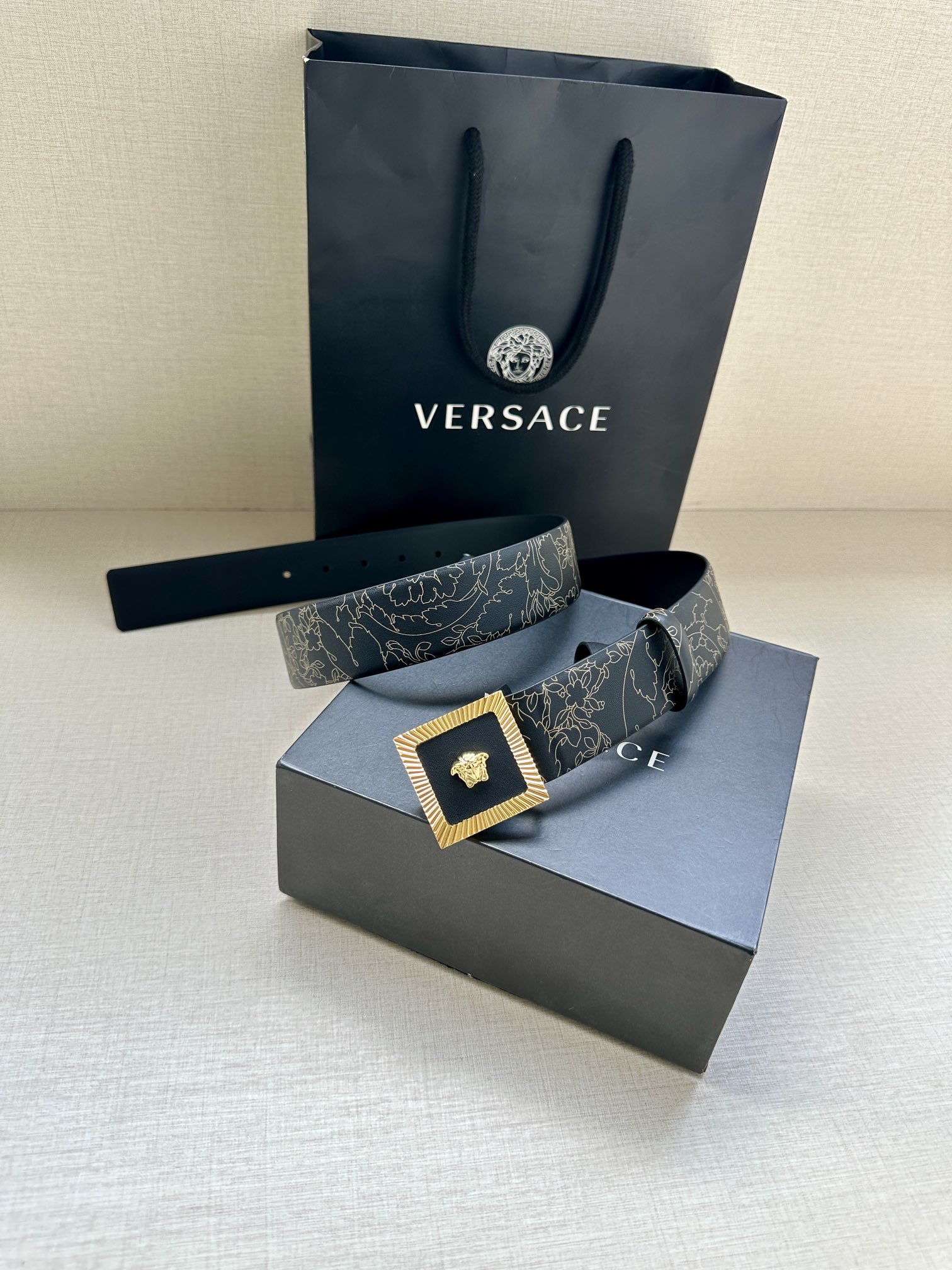Versace Basic Belt Cow Leather S-m-l