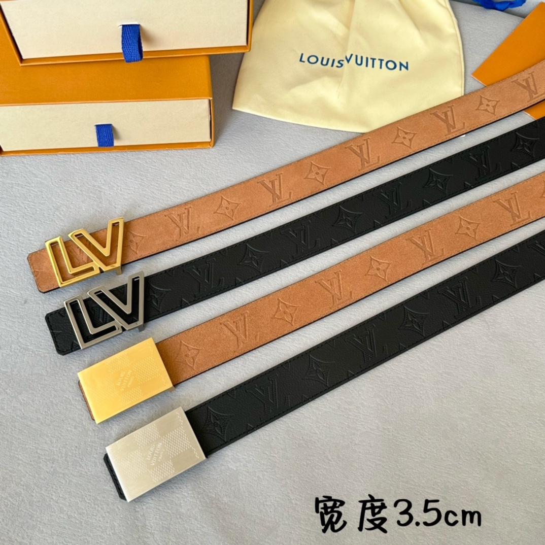 Louis Vuitton Basic Belt Cow Leather 35mm