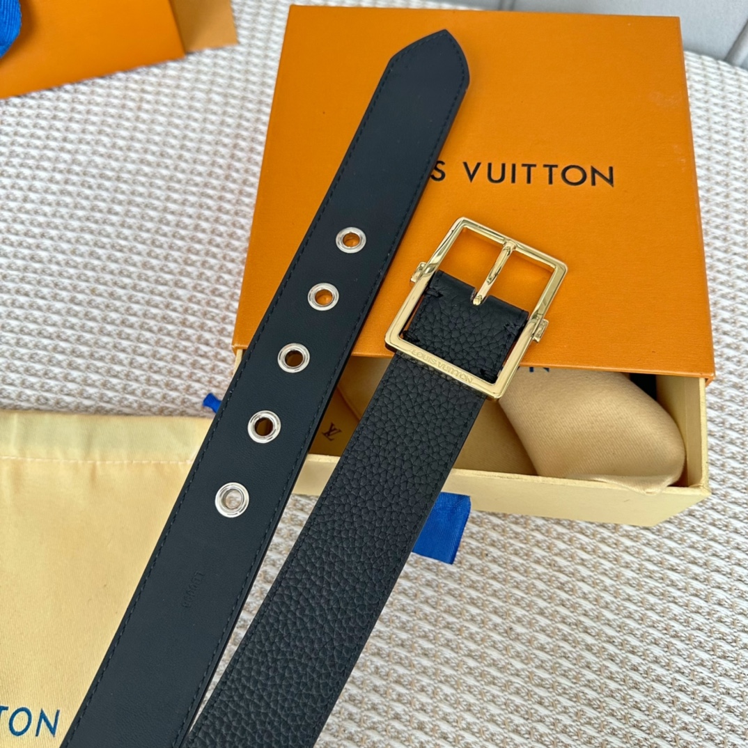 Louis Vuitton Male Basic Belt Cow Leather 35mm-l-s