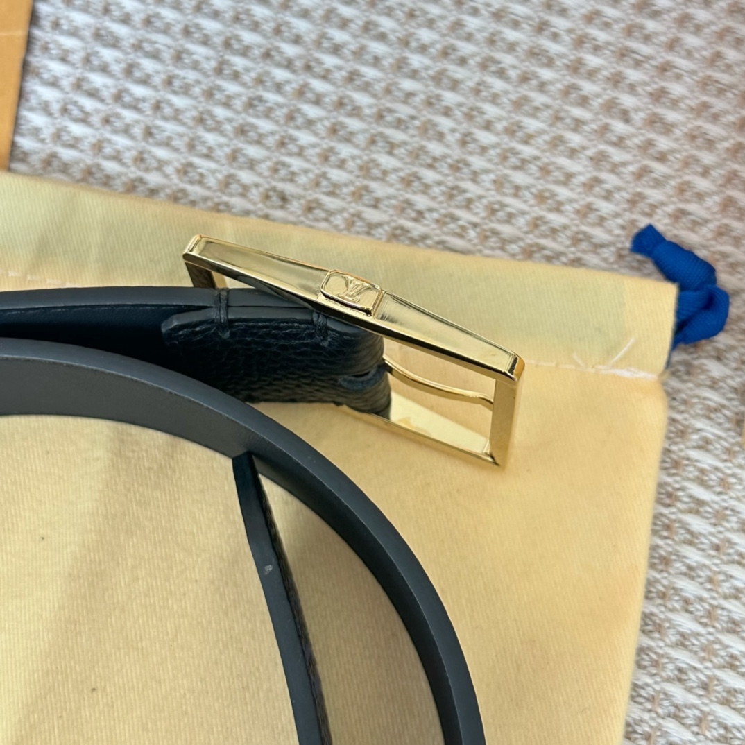 Louis Vuitton Male Basic Belt Cow Leather 35mm-l-s