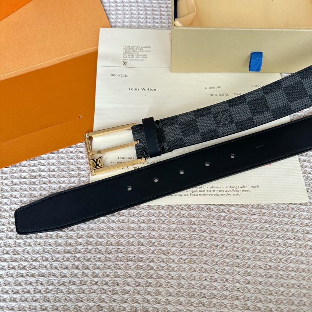 Louis Vuitton Basic Belt Cow Leather 35mm