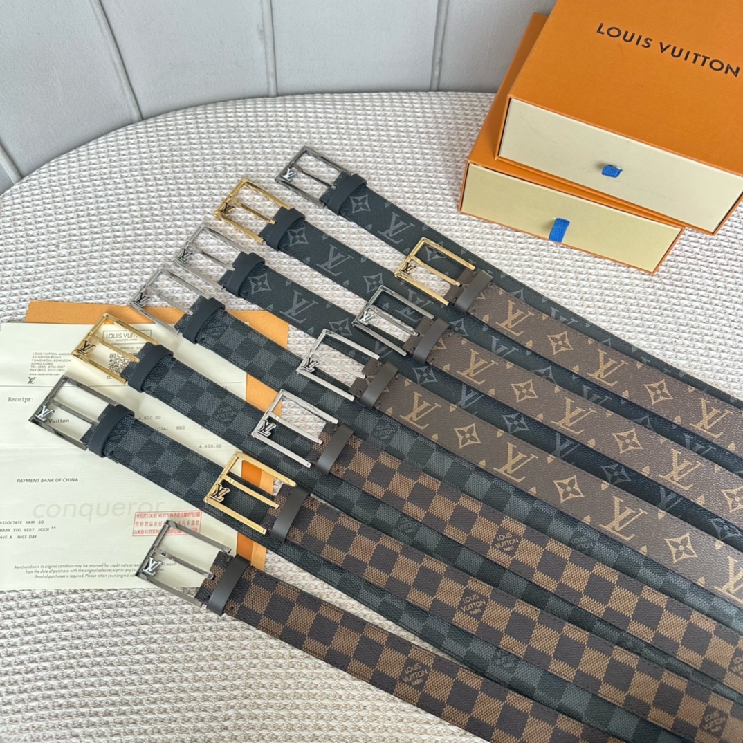 Louis Vuitton Basic Belt Cow Leather 35mm