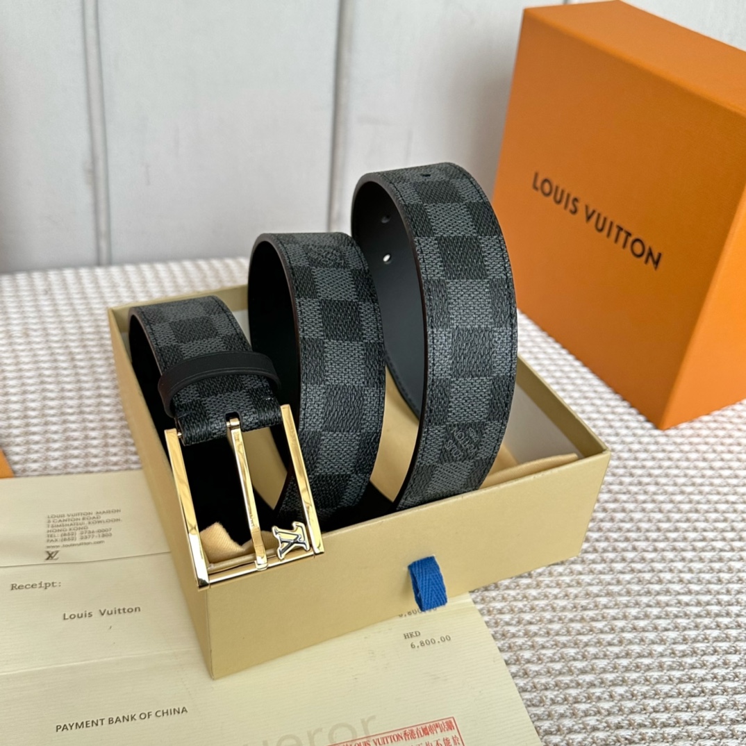 Louis Vuitton Basic Belt Cow Leather 35mm