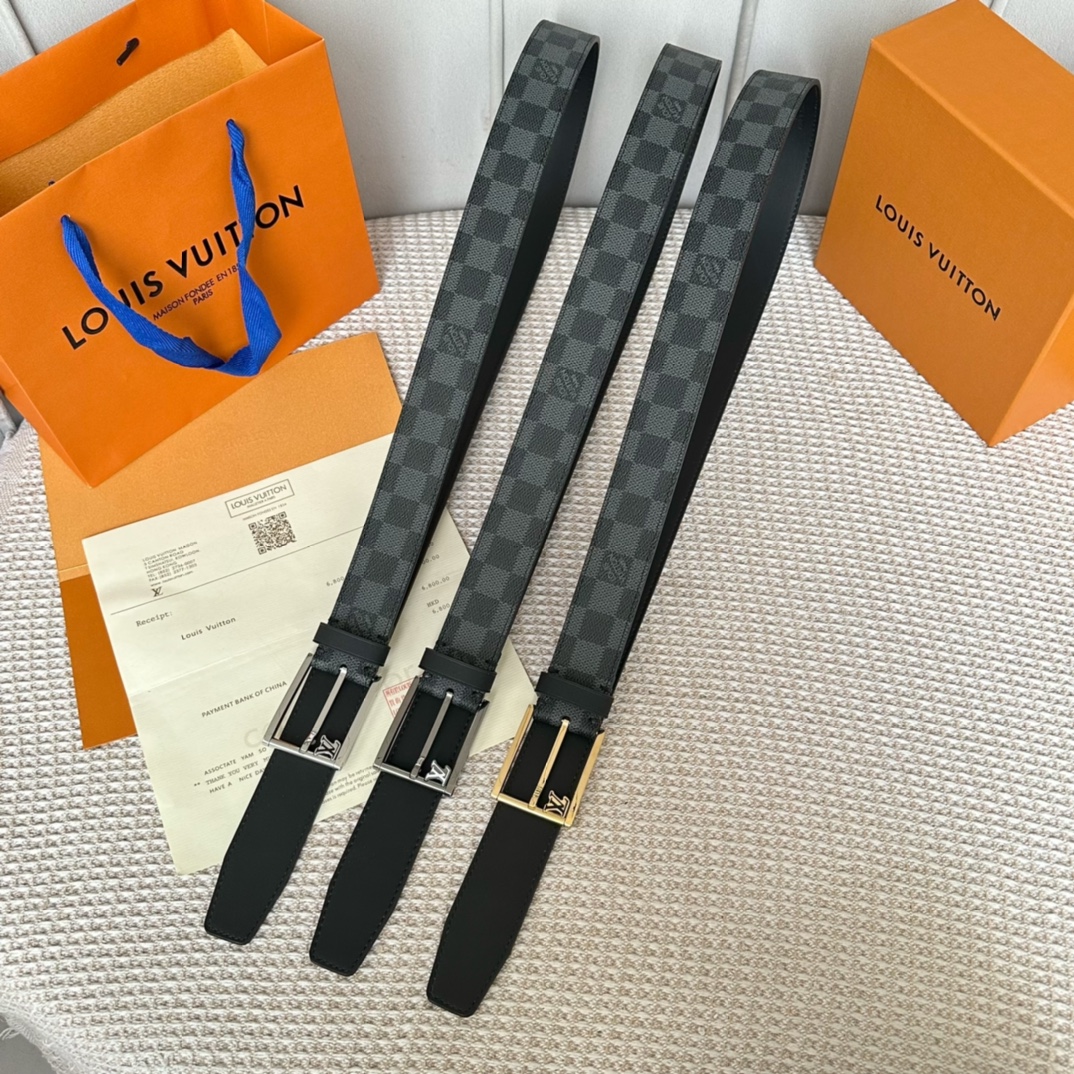 Louis Vuitton Basic Belt Cow Leather 35mm