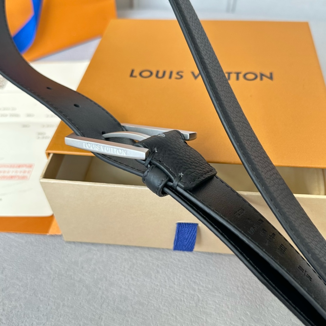 Louis Vuitton Male Basic Belt Cow Leather 35mm