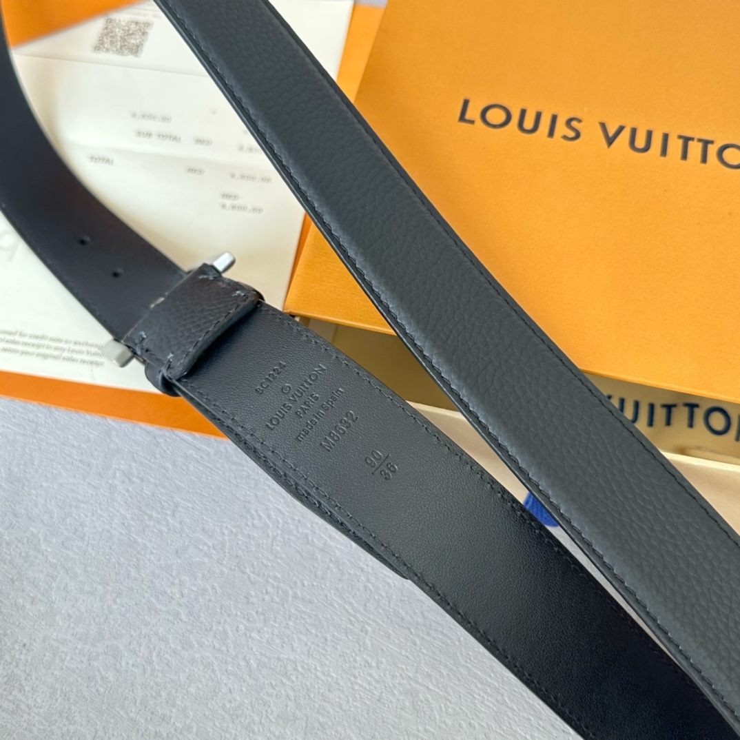 Louis Vuitton Male Basic Belt Cow Leather 35mm