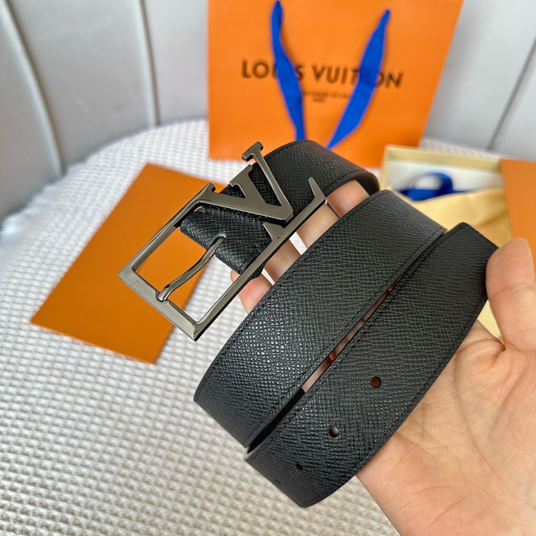 Louis Vuitton Male Basic Belt Cow Leather 35mm