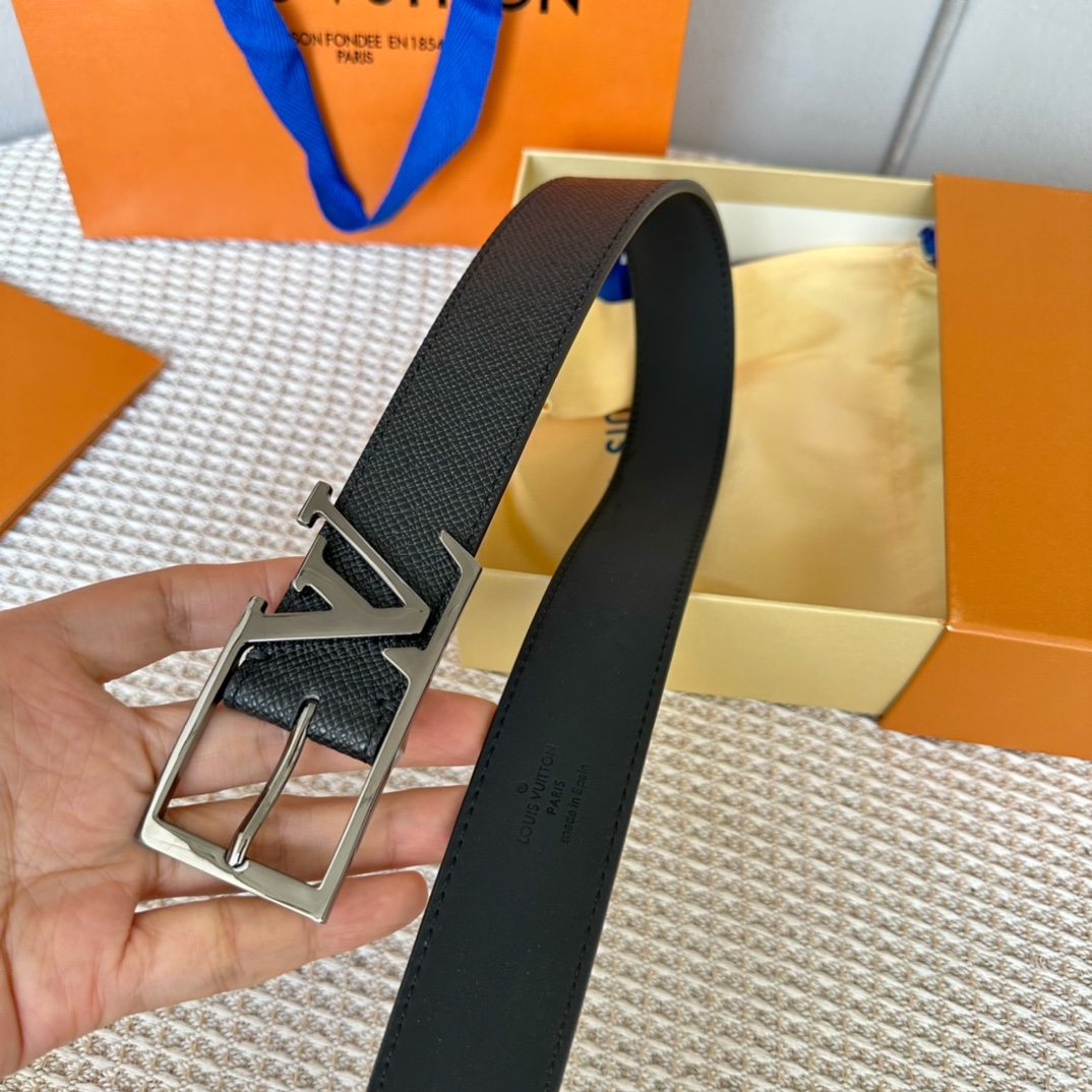 Louis Vuitton Male Basic Belt Cow Leather 35mm