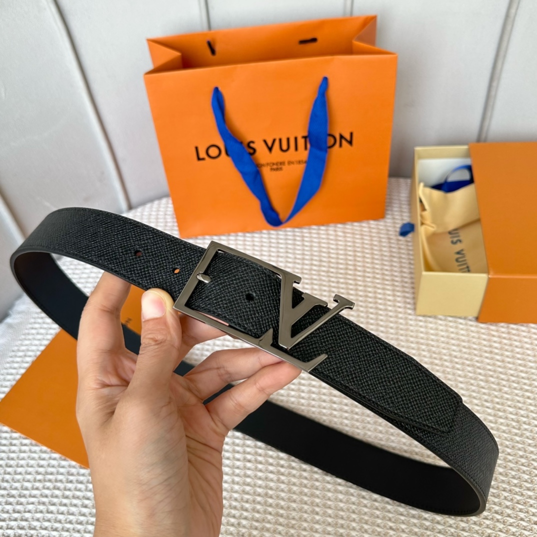 Louis Vuitton Male Basic Belt Cow Leather 35mm
