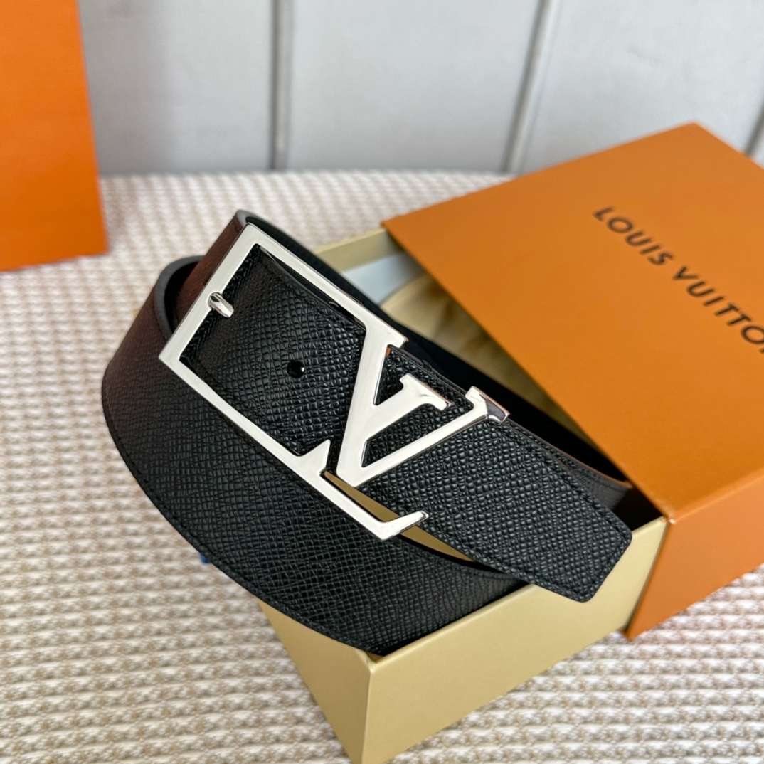 Louis Vuitton Male Basic Belt Cow Leather 35mm