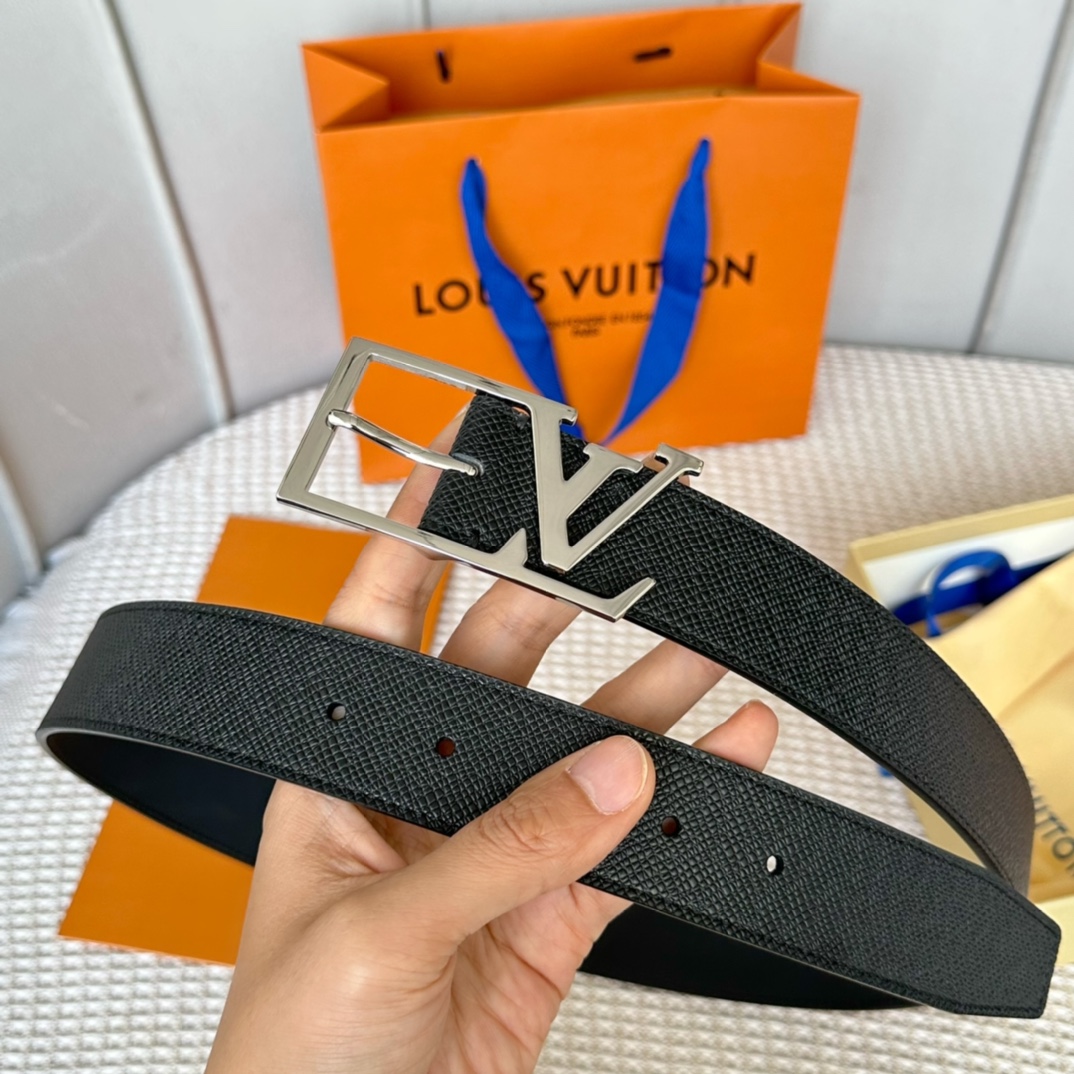 Louis Vuitton Male Basic Belt Cow Leather 35mm