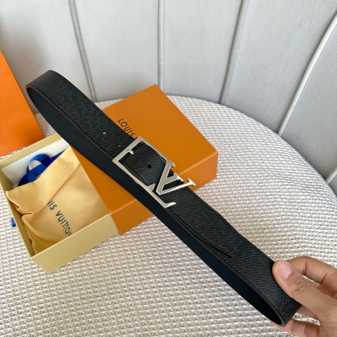 Louis Vuitton Male Basic Belt Cow Leather 35mm