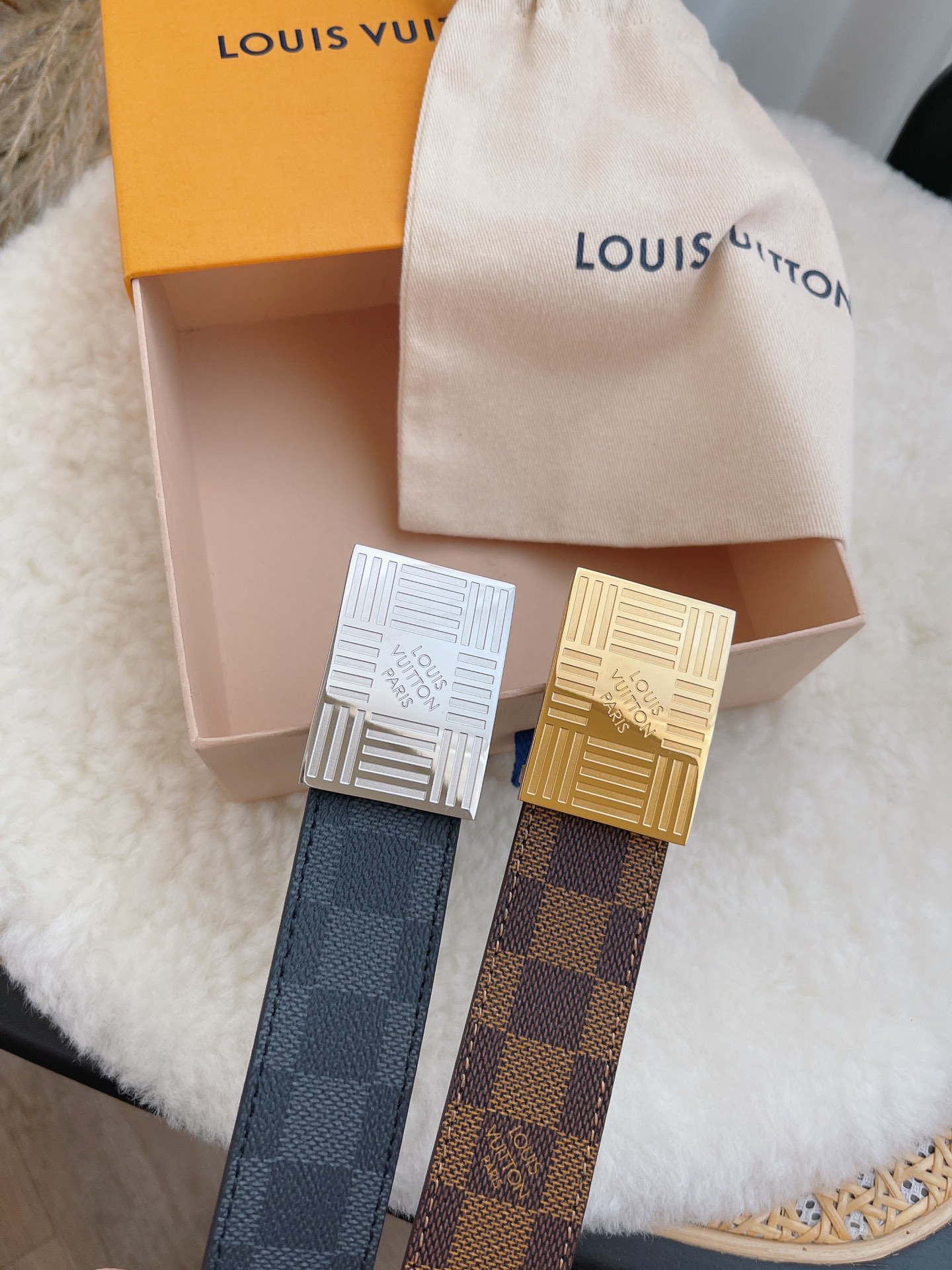 Louis Vuitton Male Leather Belt M-l