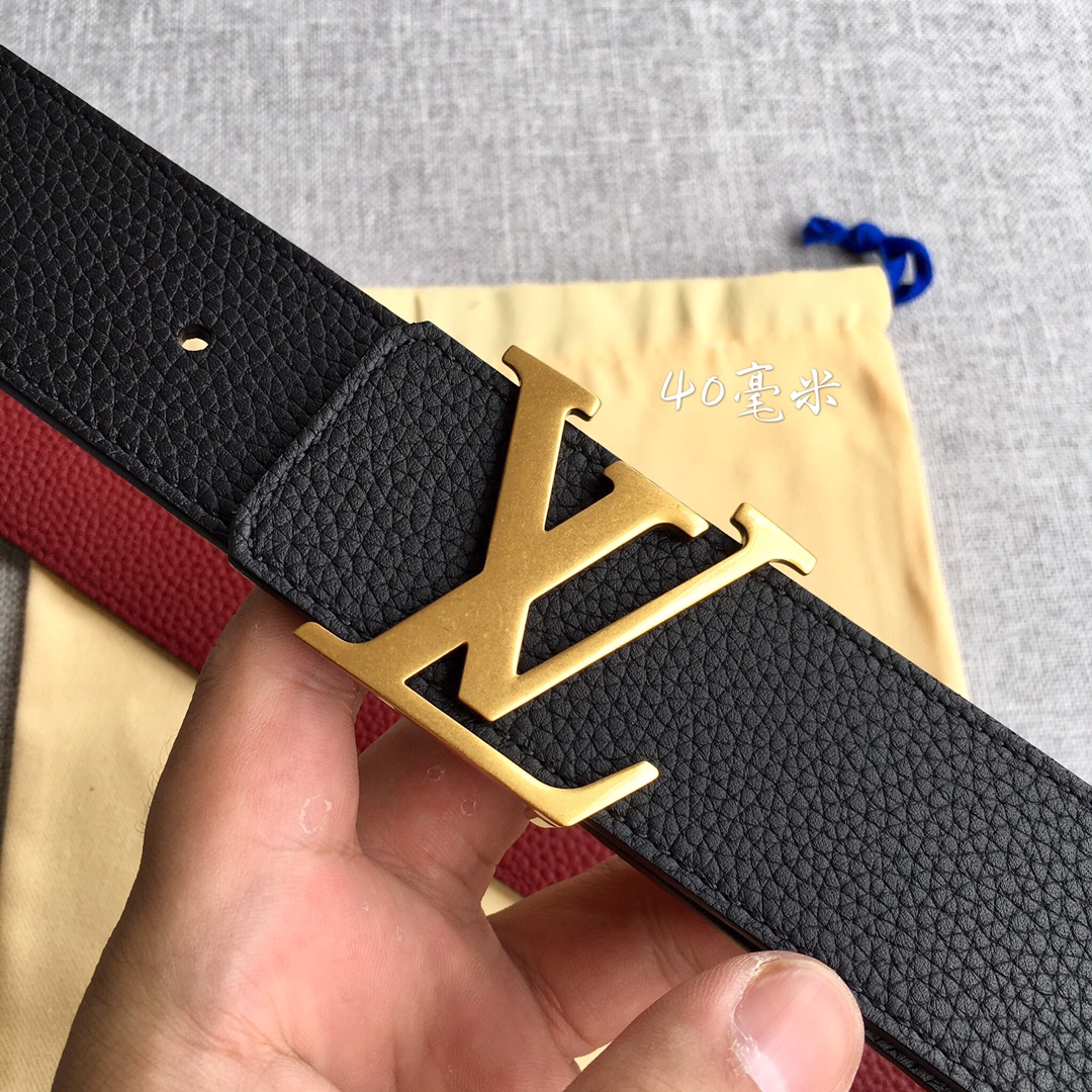 Louis Vuitton Male Leather Belt M-l