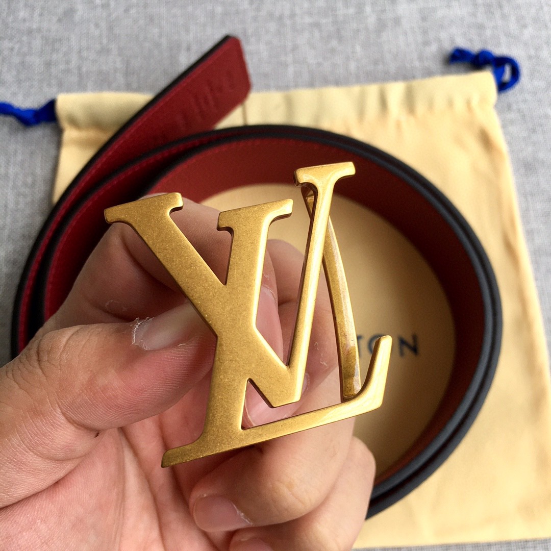 Louis Vuitton Male Leather Belt M-l