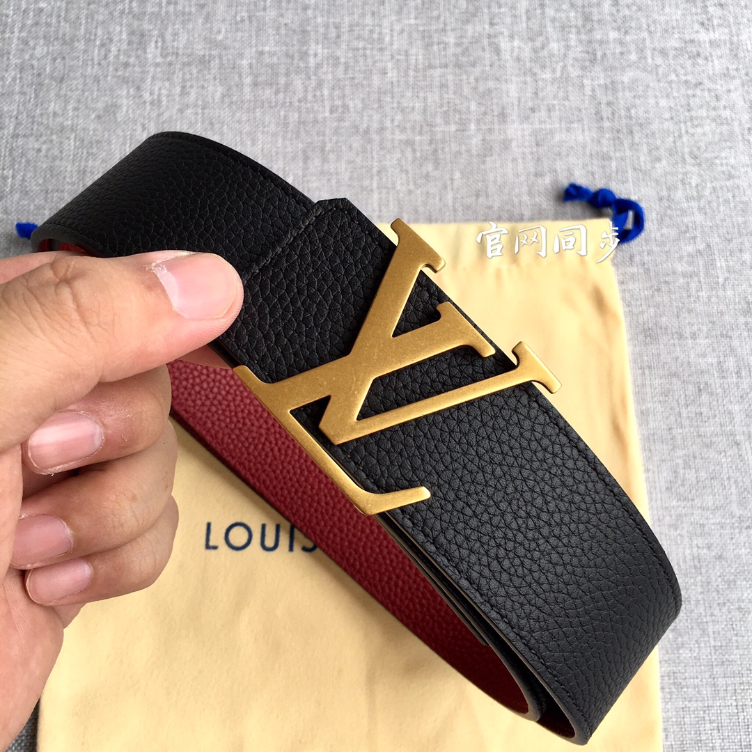 Louis Vuitton Male Leather Belt M-l