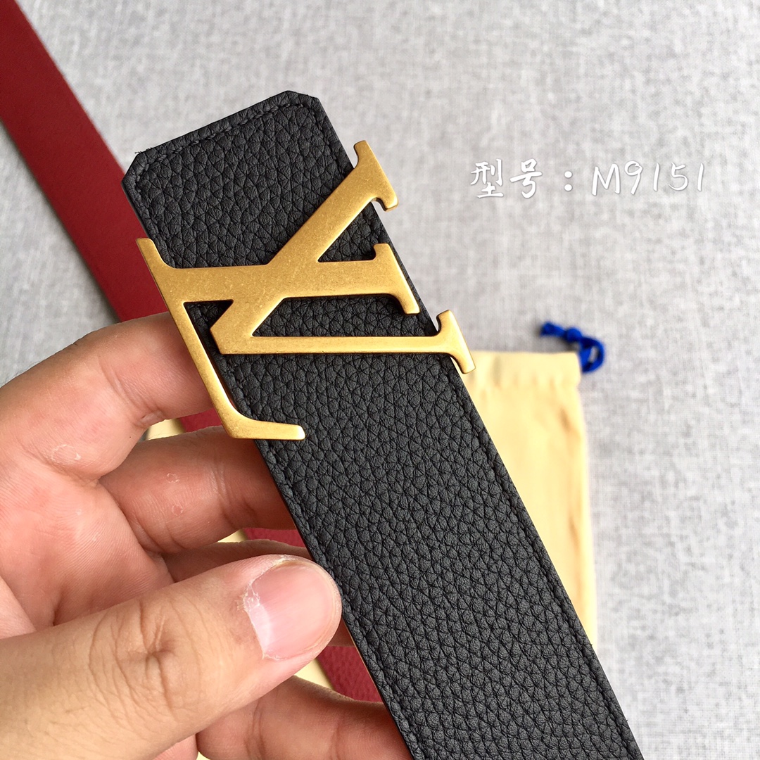 Louis Vuitton Male Leather Belt M-l