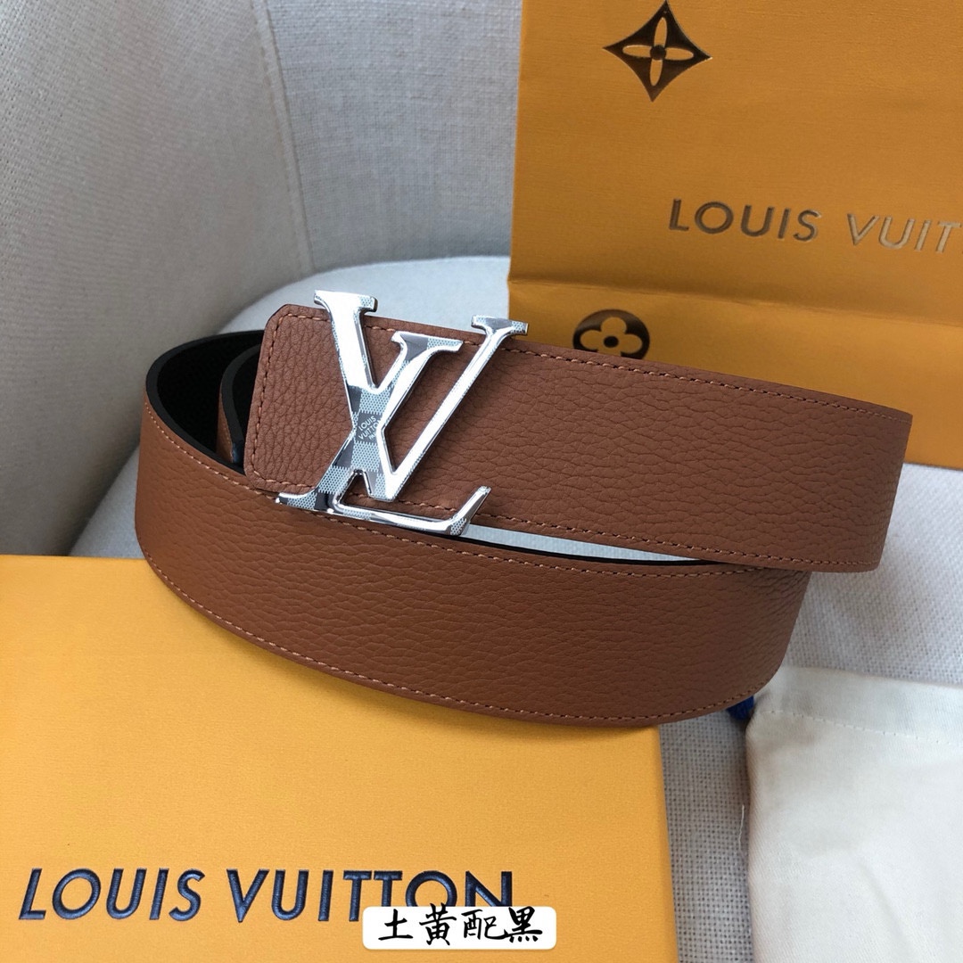 Louis Vuitton Leather Belt Cow Leather 40mm-s-l