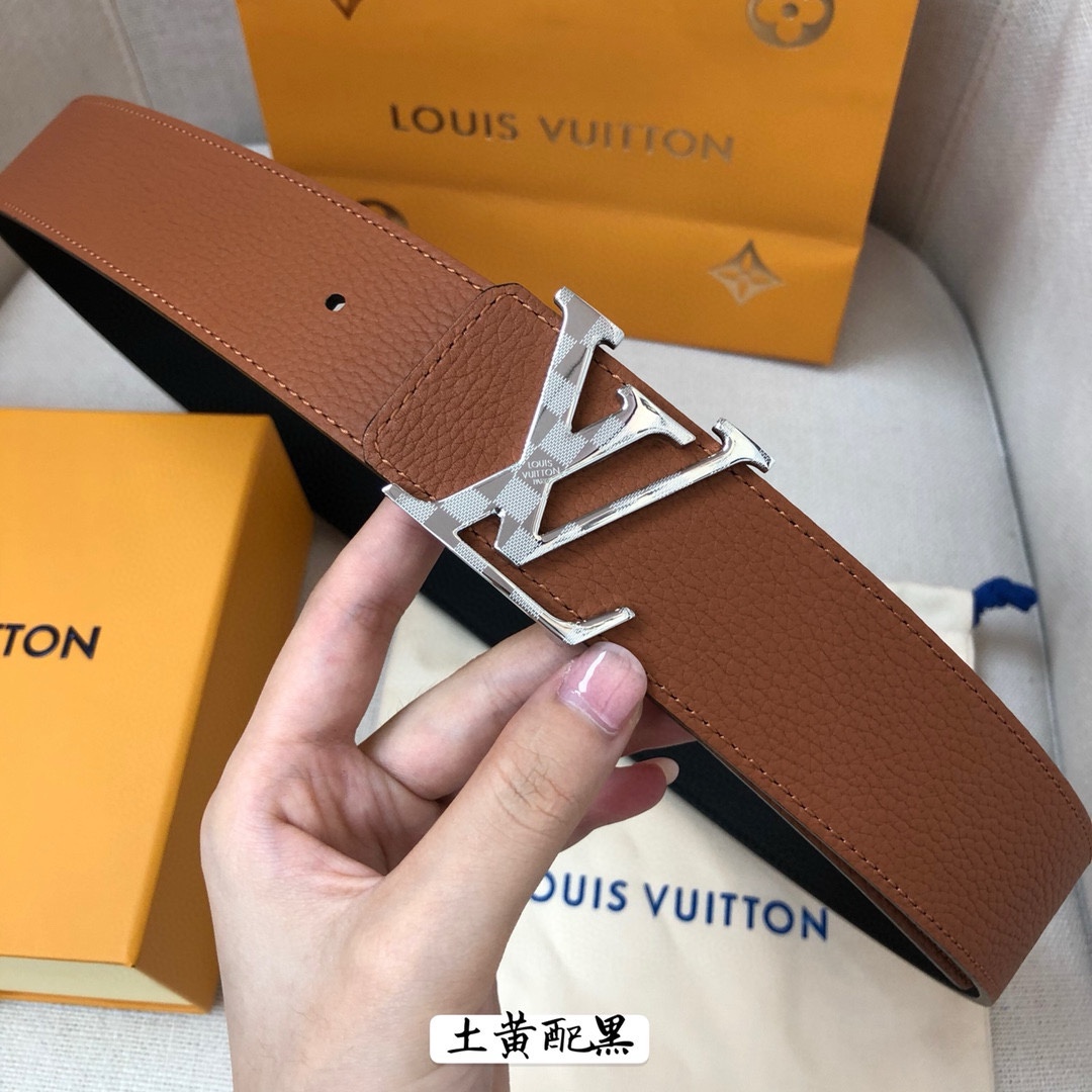 Louis Vuitton Leather Belt Cow Leather 40mm-s-l