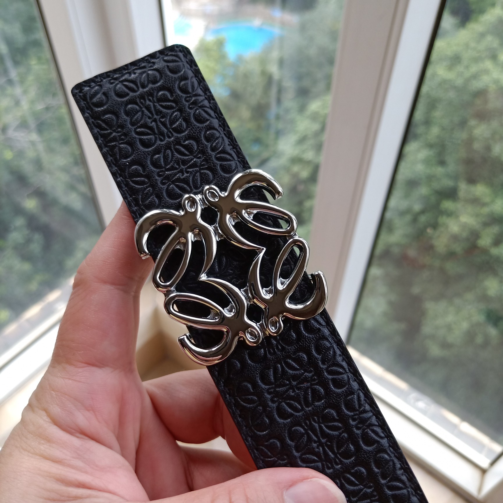 Loewe Male Leather Belt Top Grain Leather 8mm