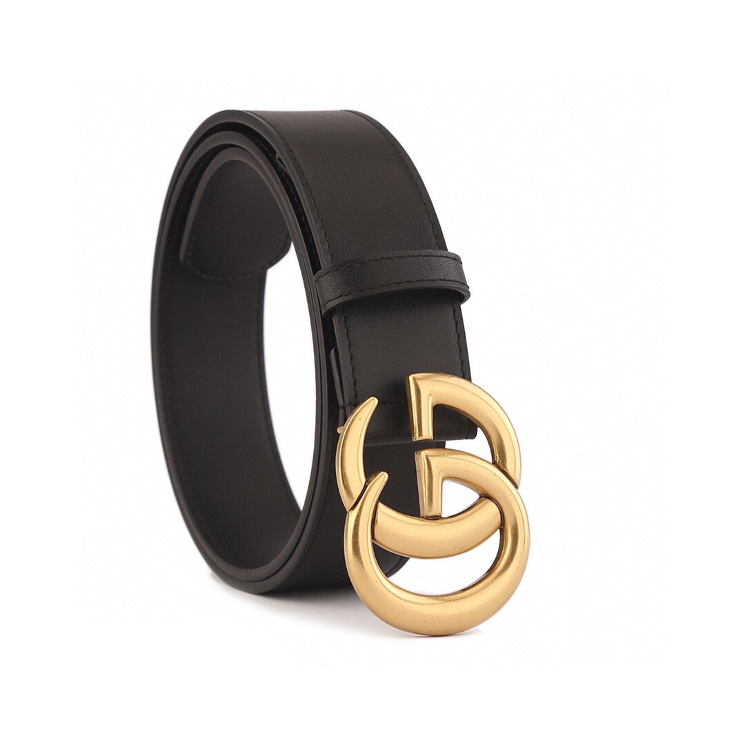 Gucci Male Leather Belt Cow Leather Black 38mm