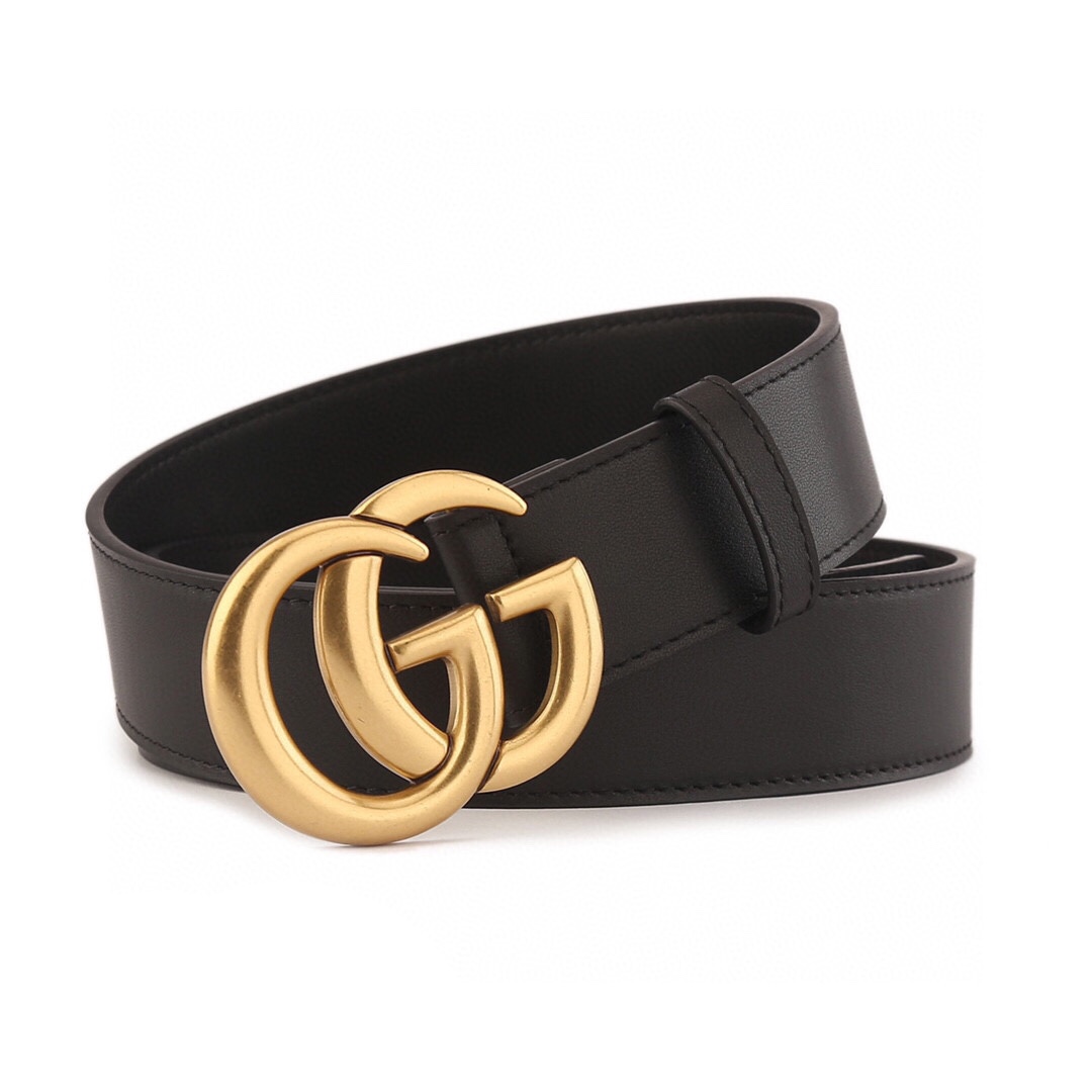 Gucci Male Leather Belt Cow Leather Black 38mm