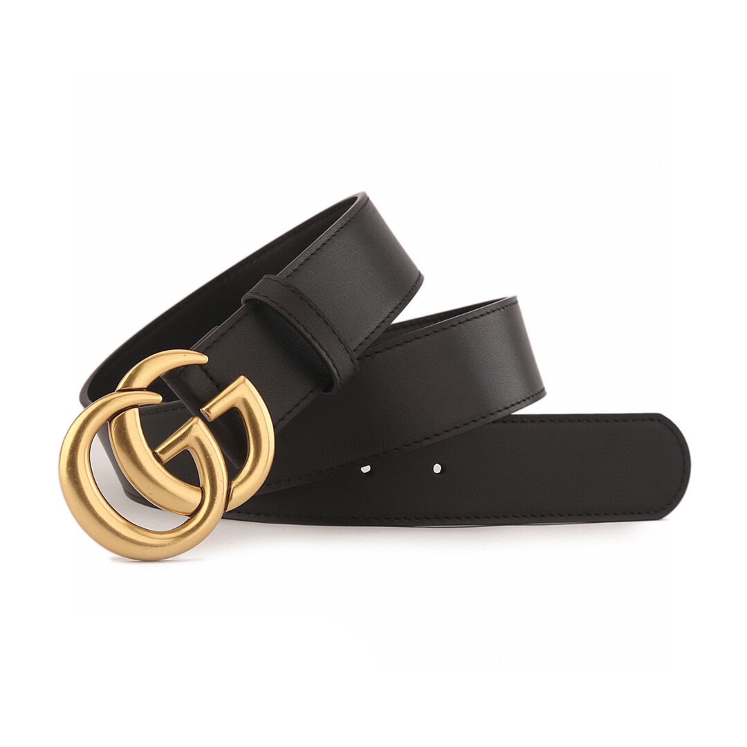 Gucci Male Leather Belt Cow Leather Black 38mm