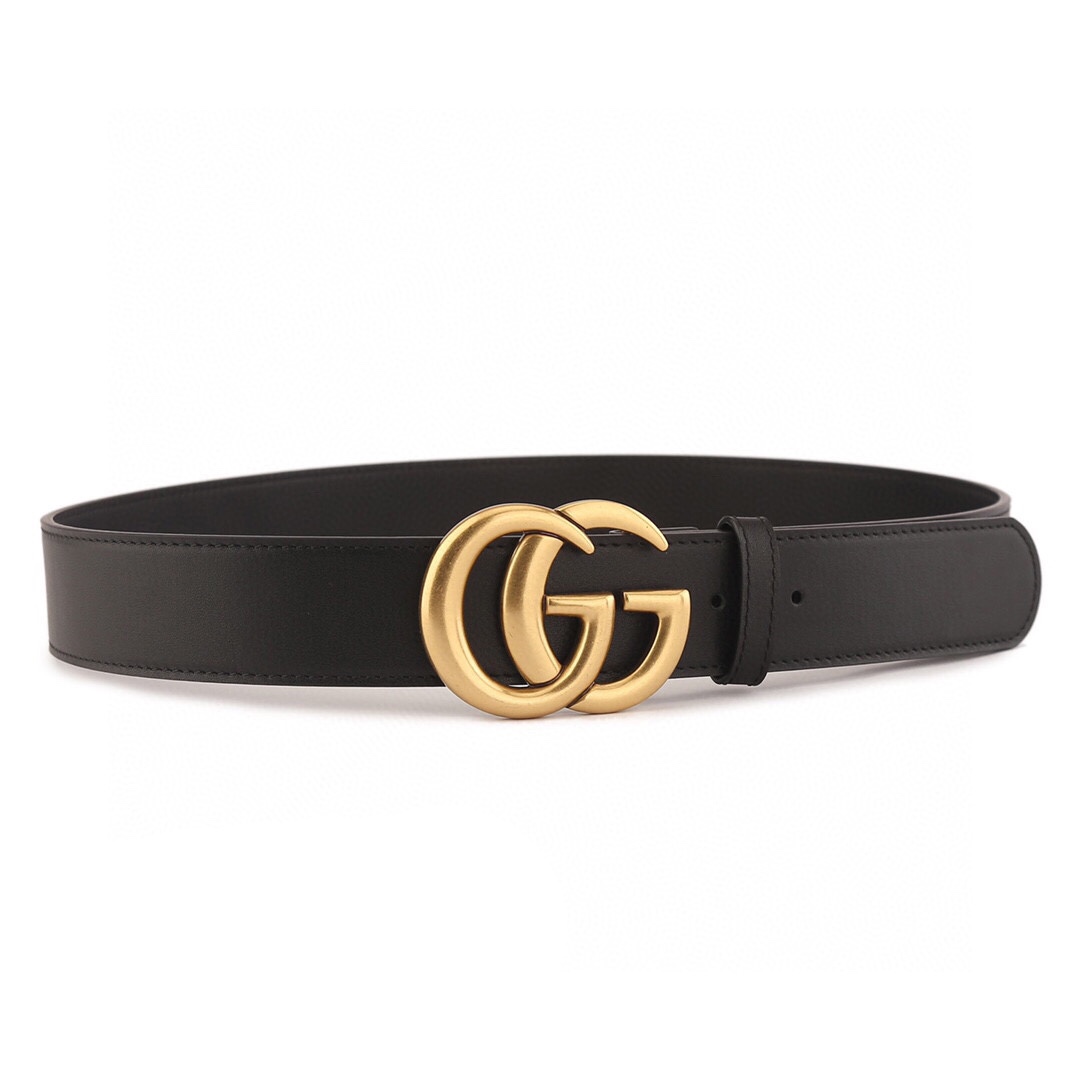 Gucci Male Leather Belt Cow Leather Black 38mm