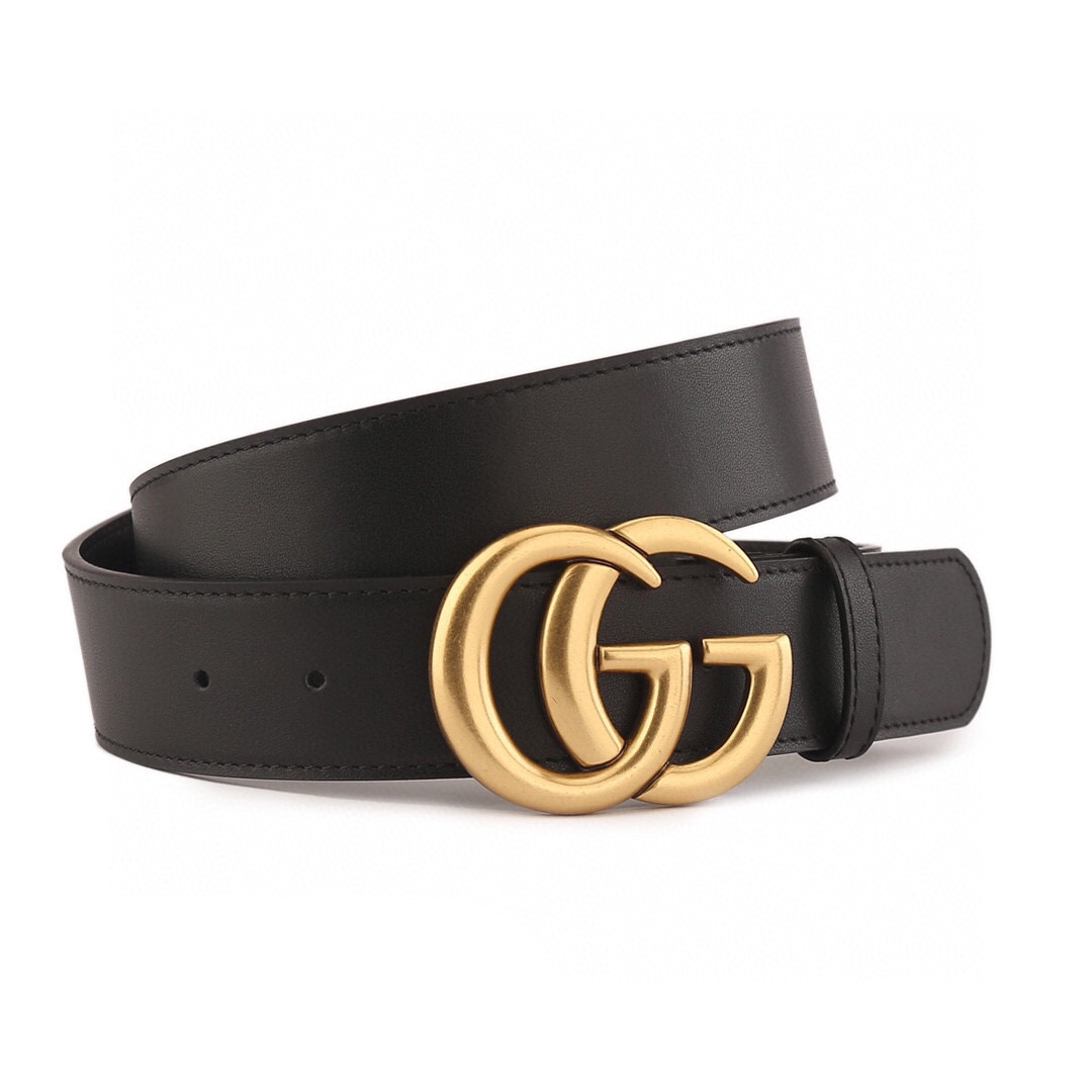 Gucci Male Leather Belt Cow Leather Black 38mm