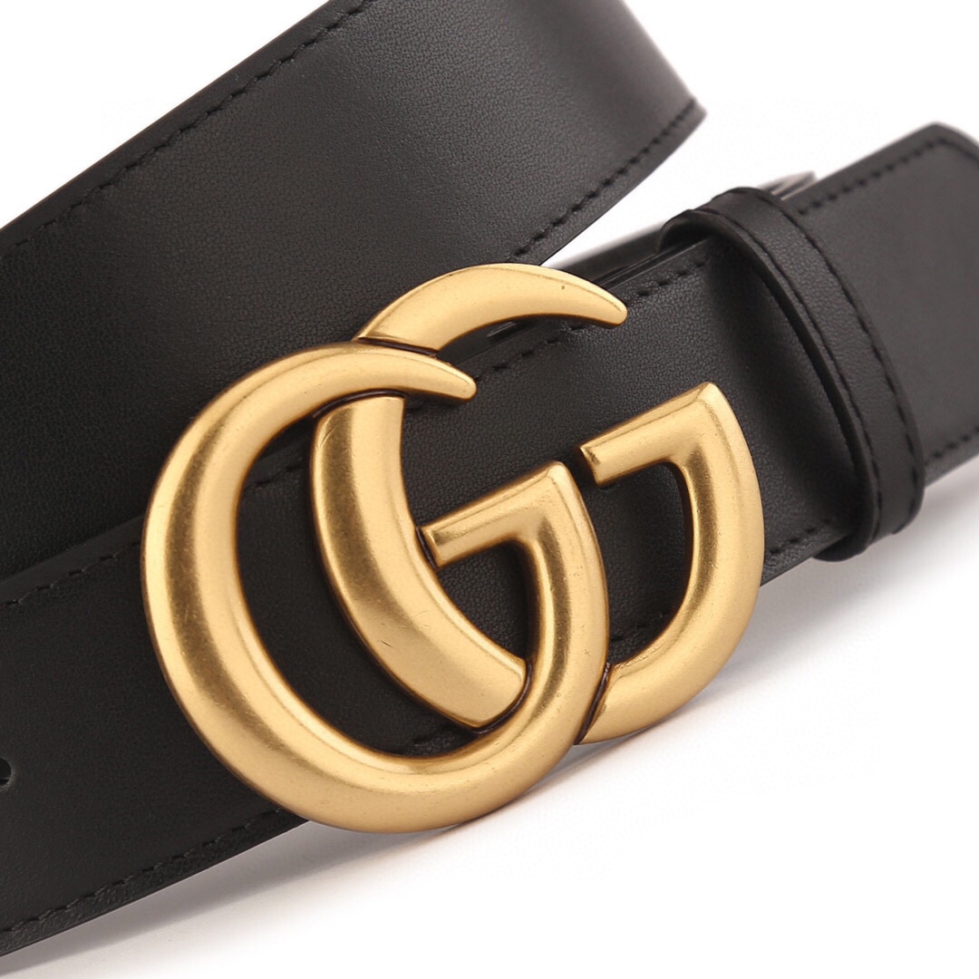 Gucci Male Leather Belt Cow Leather Black 38mm