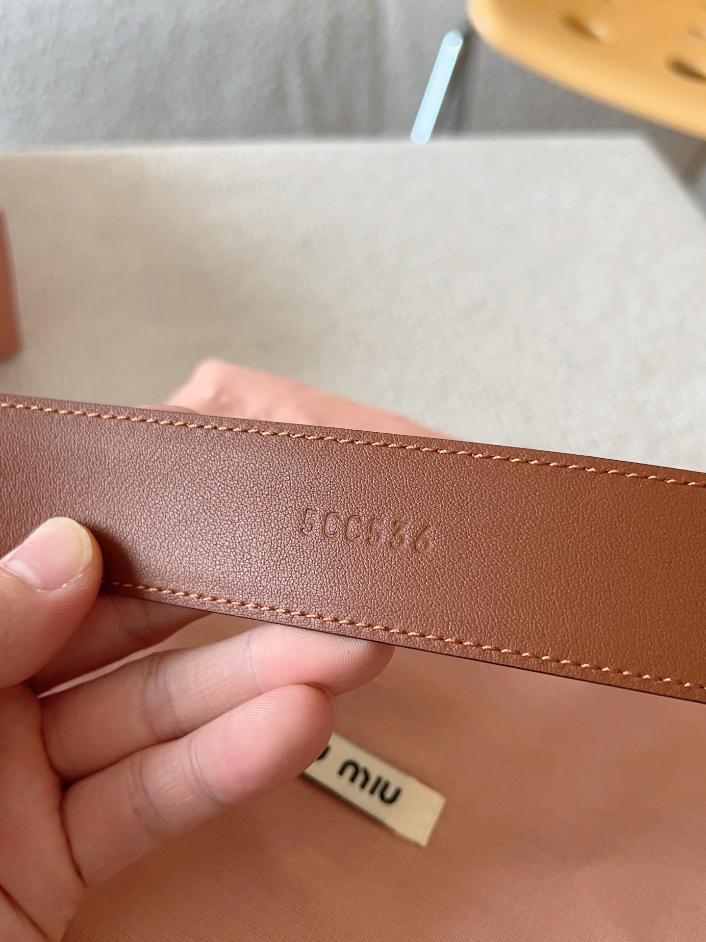 Miu Miu Female Leather Belt 35mm-m