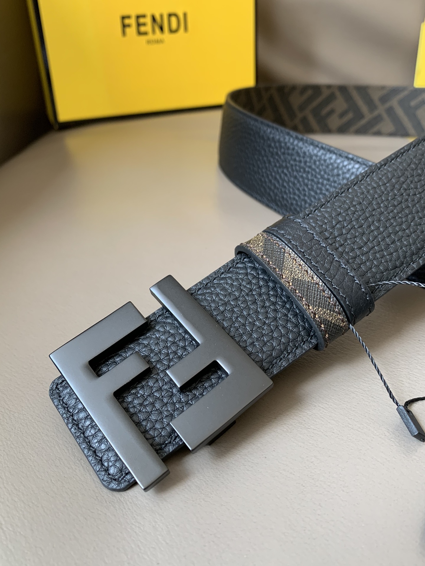 Male Leather Belt Cow Leather Brown M