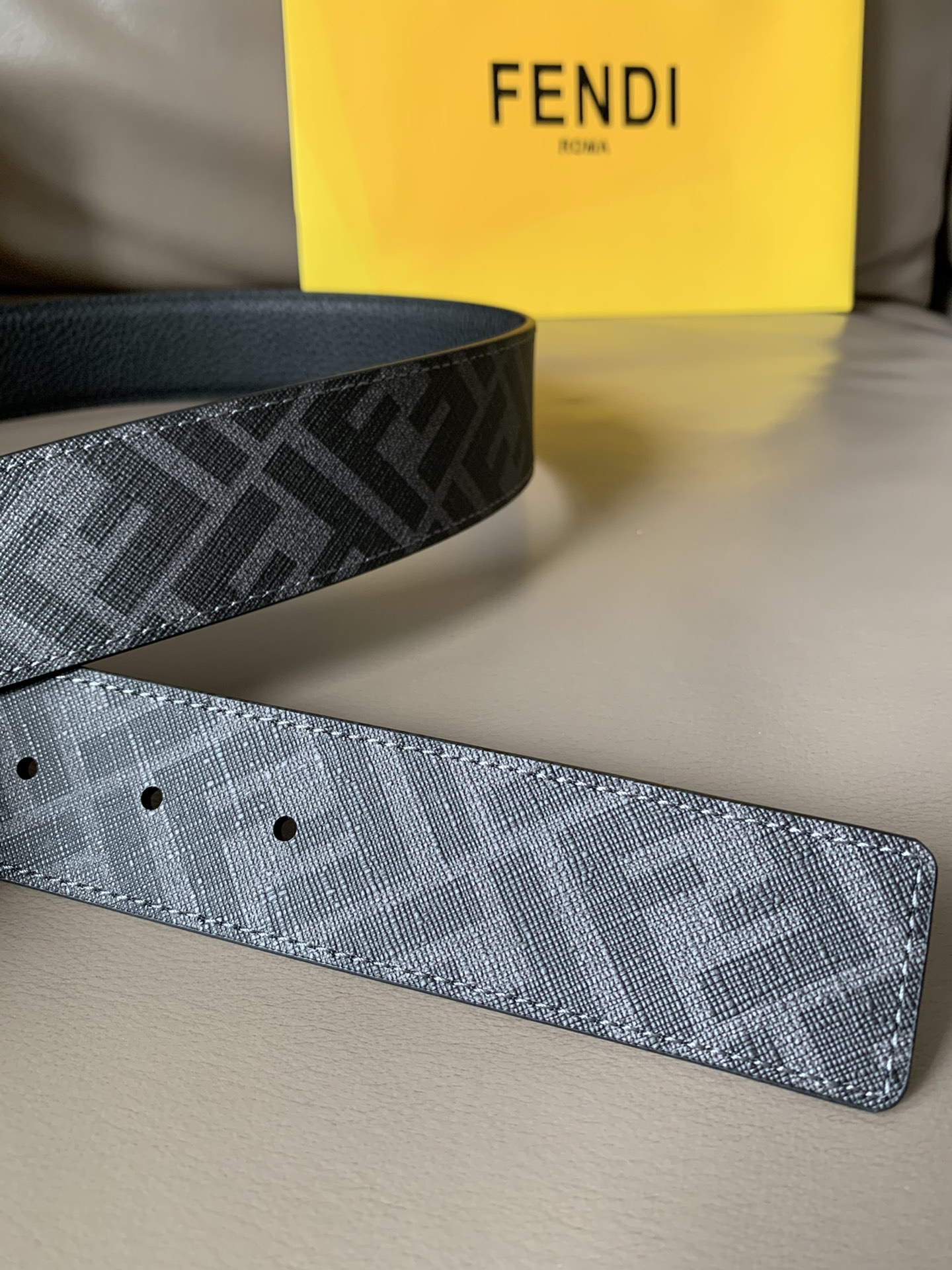 Male Leather Belt Cow Leather Brown M